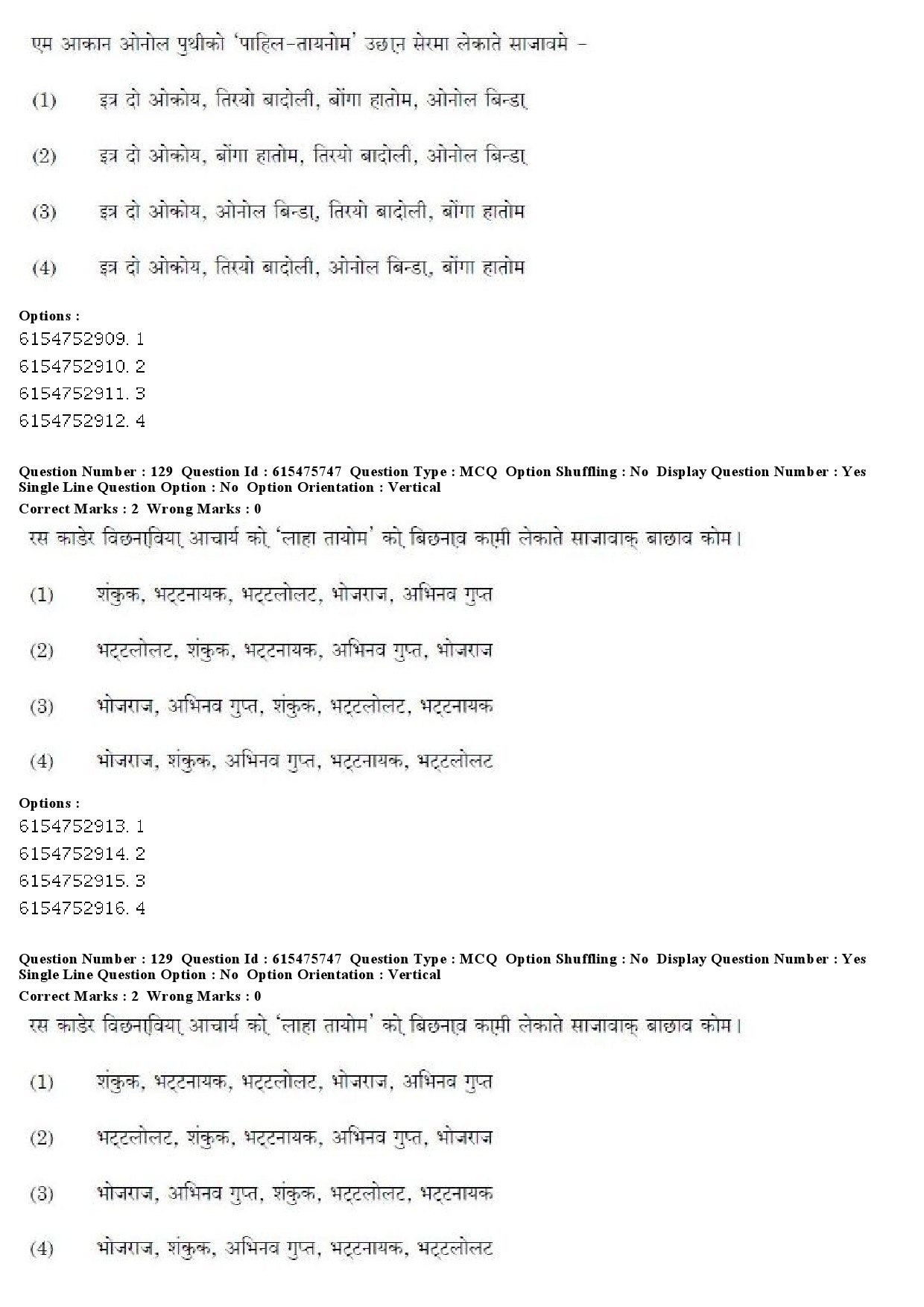 UGC NET Santali Question Paper December 2019 110