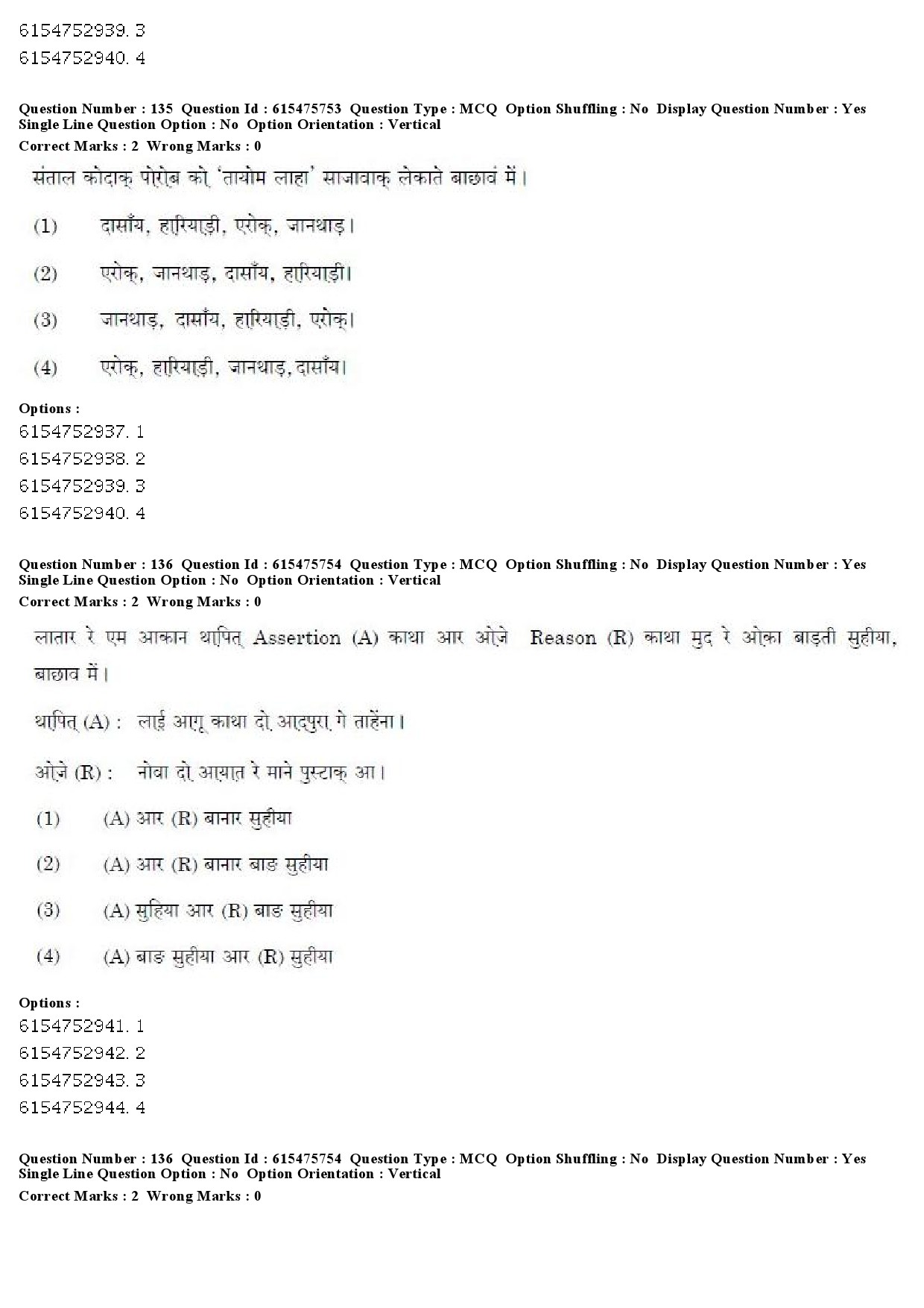 UGC NET Santali Question Paper December 2019 115