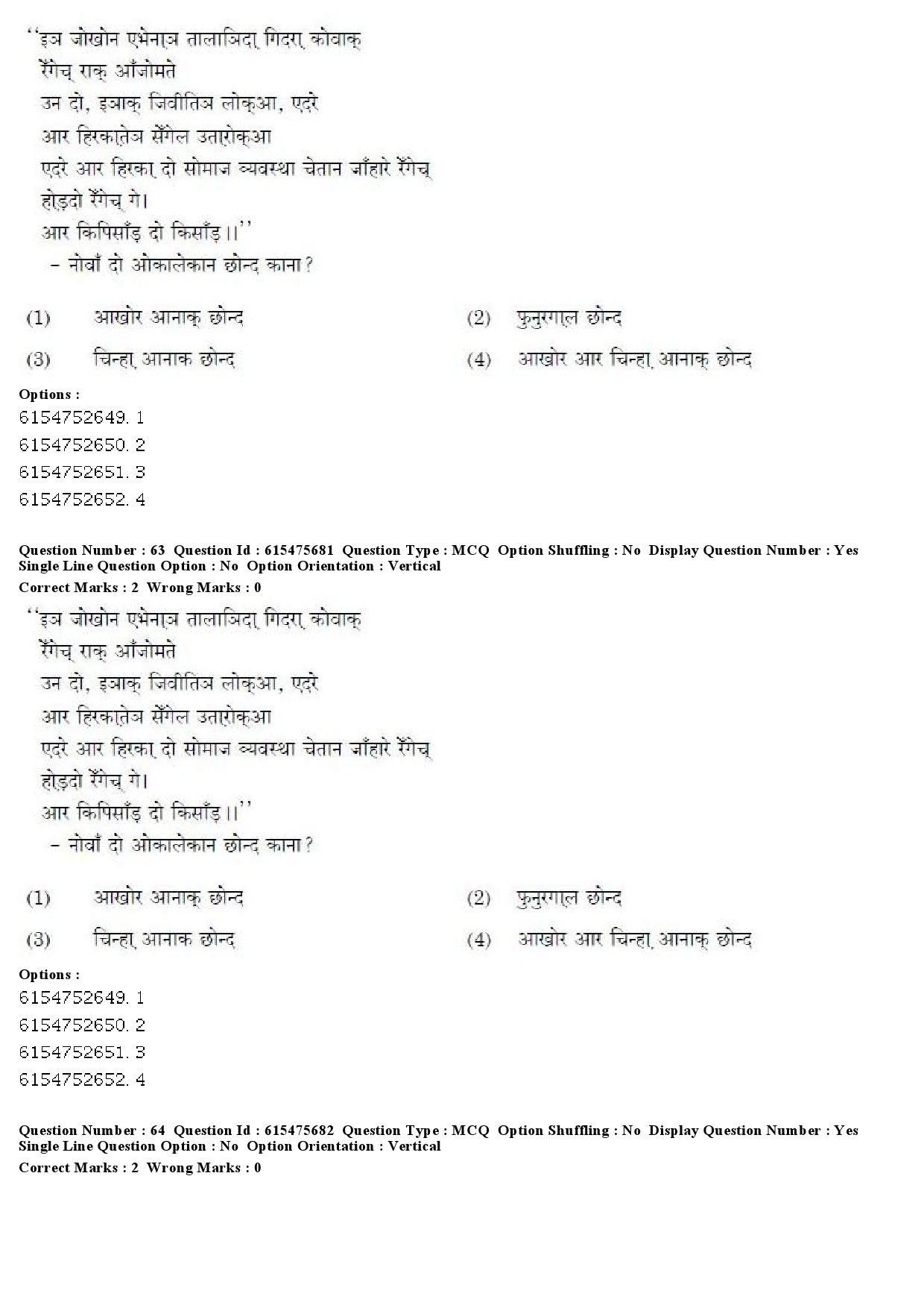 UGC NET Santali Question Paper December 2019 51