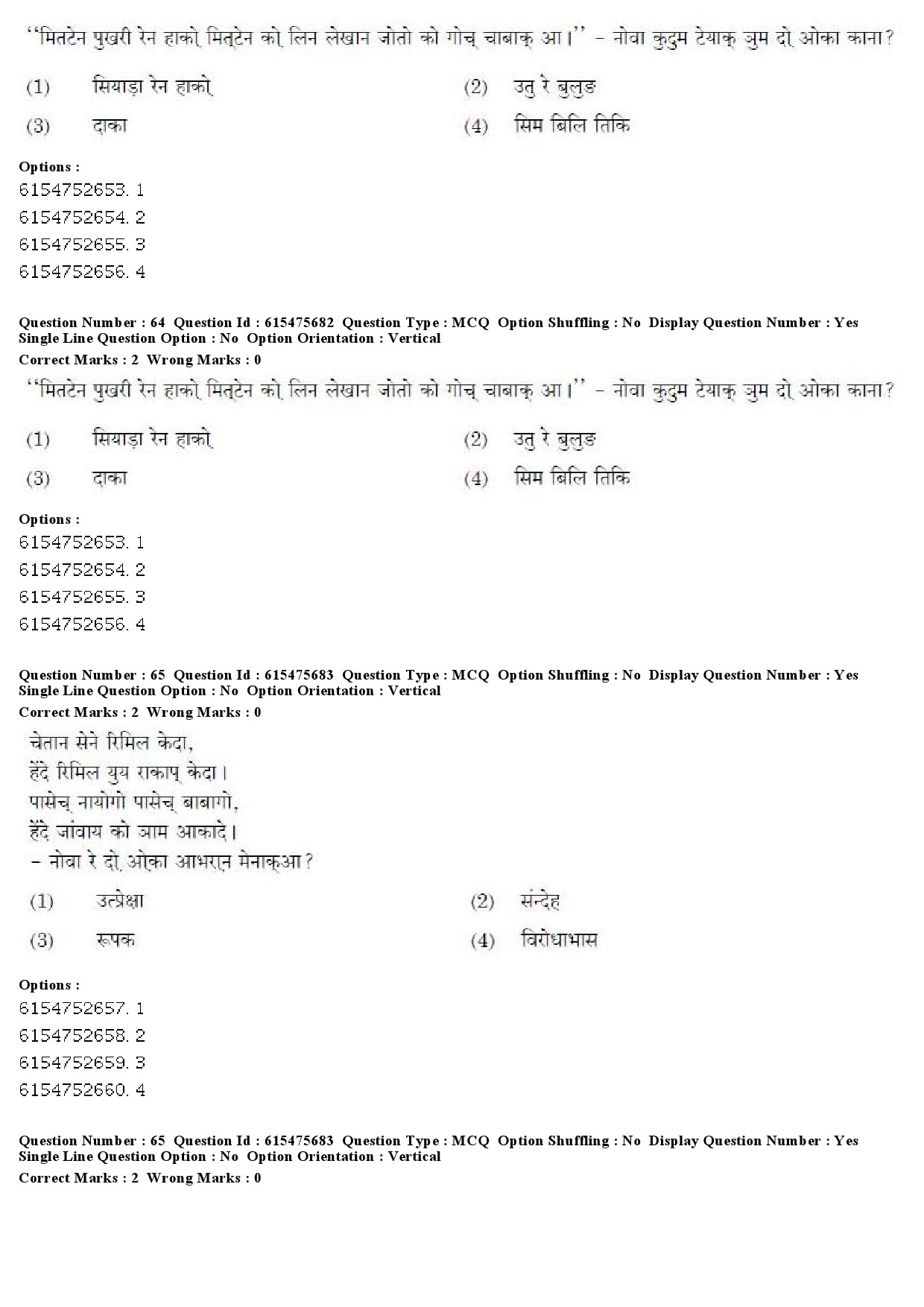 UGC NET Santali Question Paper December 2019 52