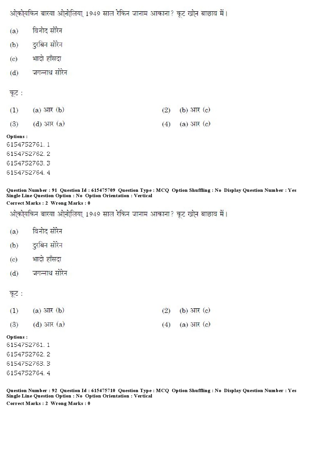 UGC NET Santali Question Paper December 2019 68