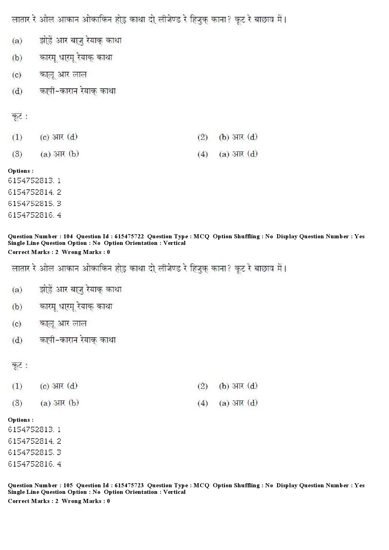 UGC NET Santali Question Paper December 2019 81