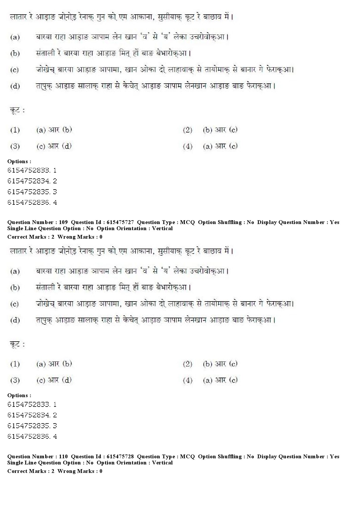 UGC NET Santali Question Paper December 2019 86