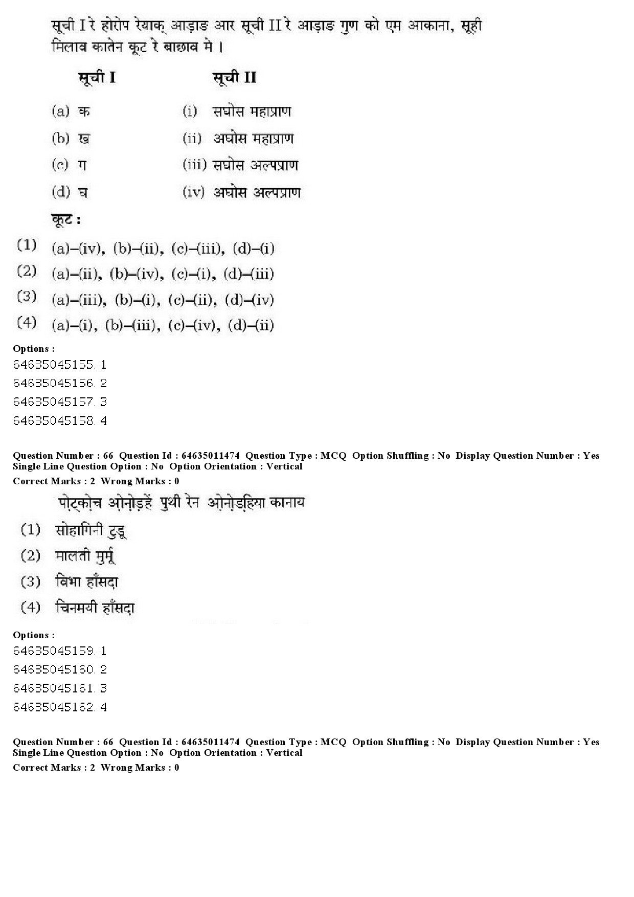 UGC NET Santali Question Paper June 2019 45