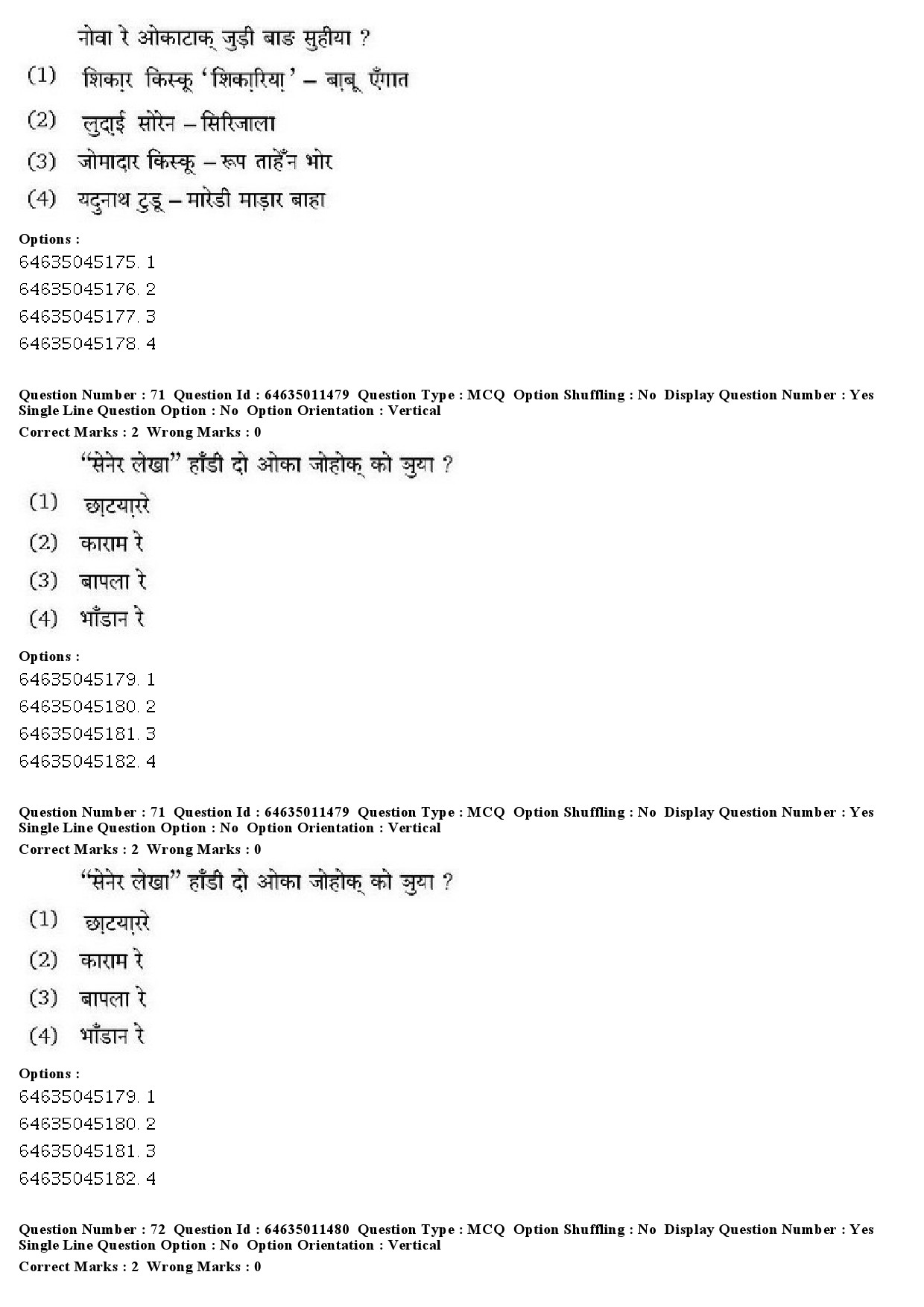 UGC NET Santali Question Paper June 2019 49