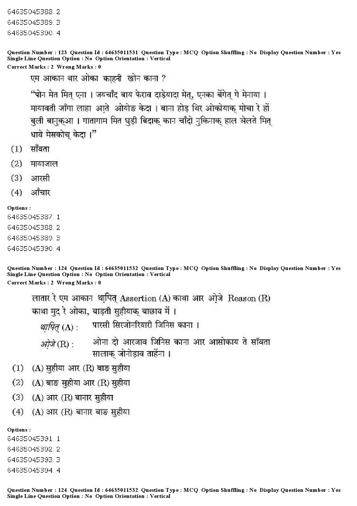 UGC NET Santali Question Paper June 2019 91