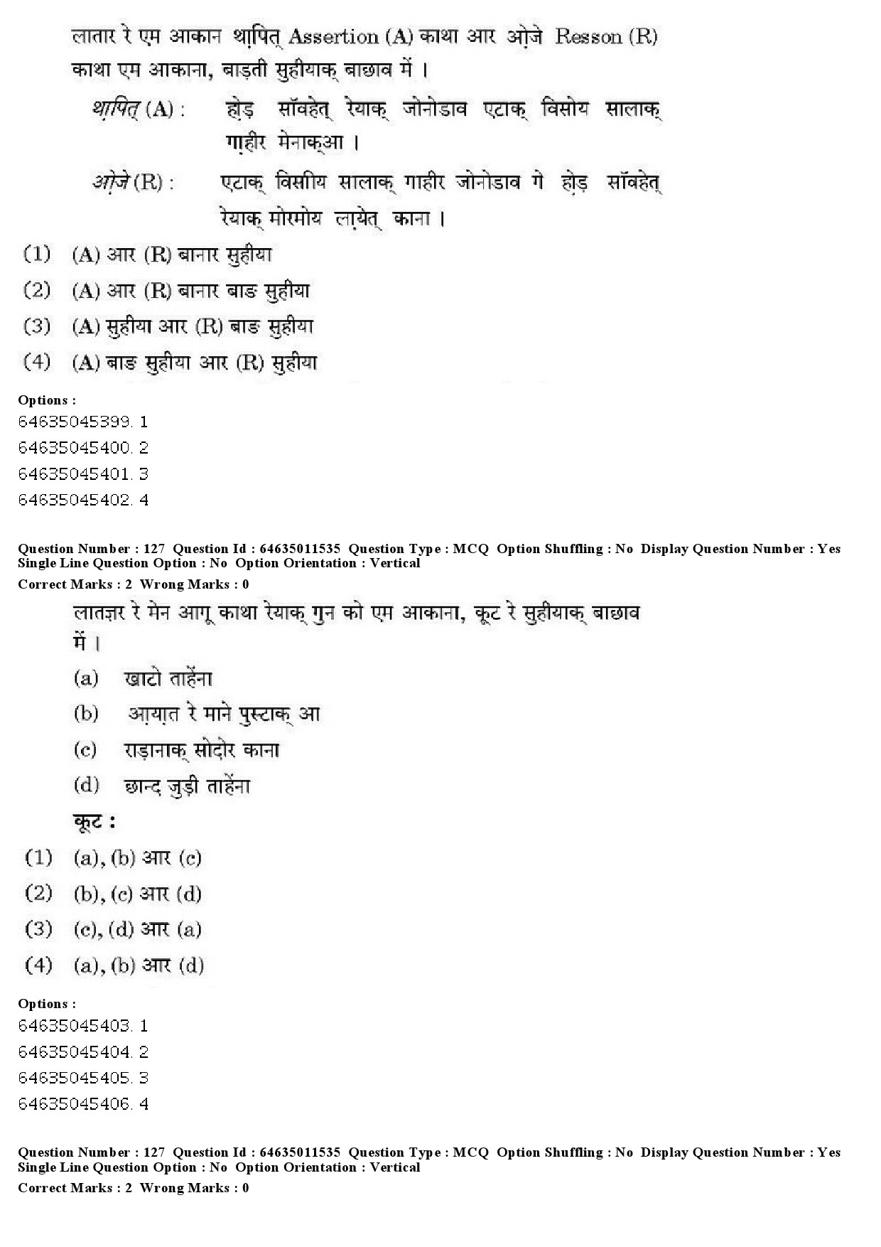 UGC NET Santali Question Paper June 2019 94