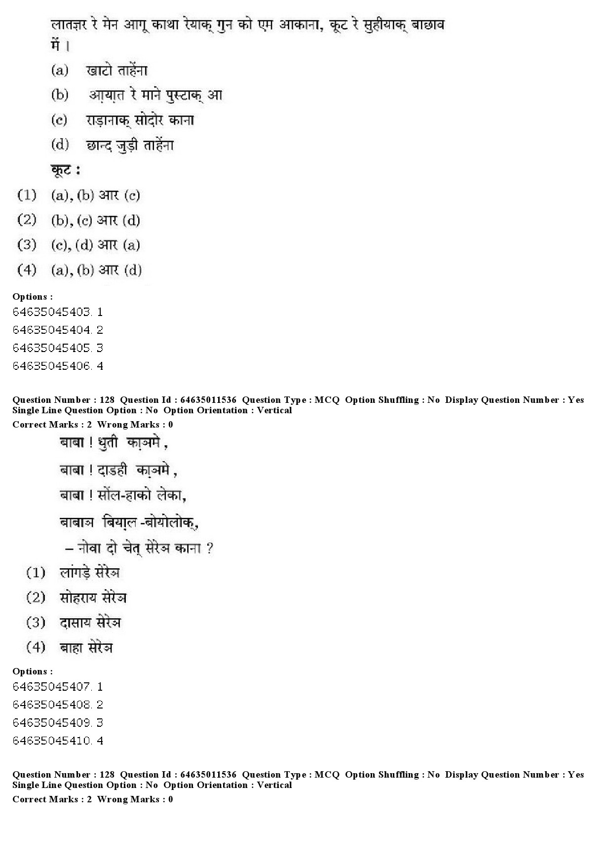 UGC NET Santali Question Paper June 2019 95