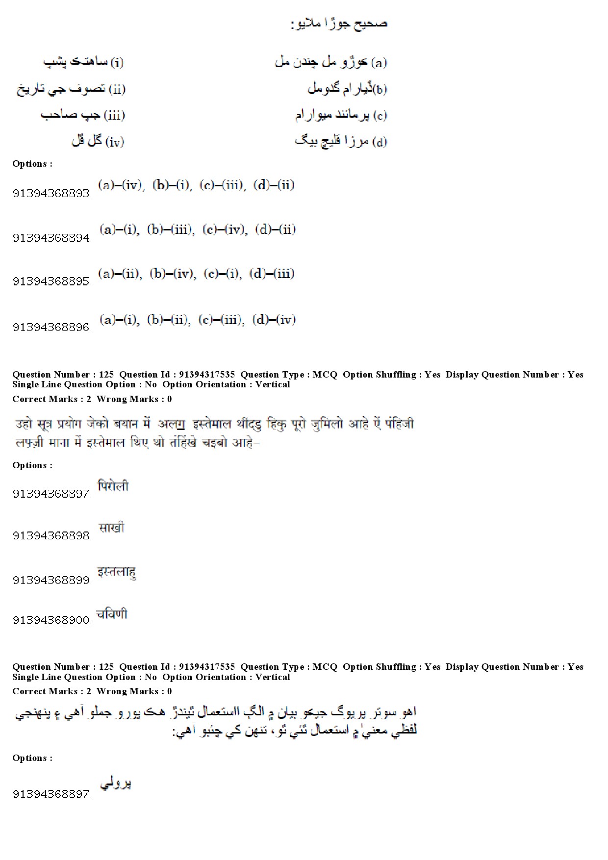 UGC NET Sindhi Question Paper December 2018 100