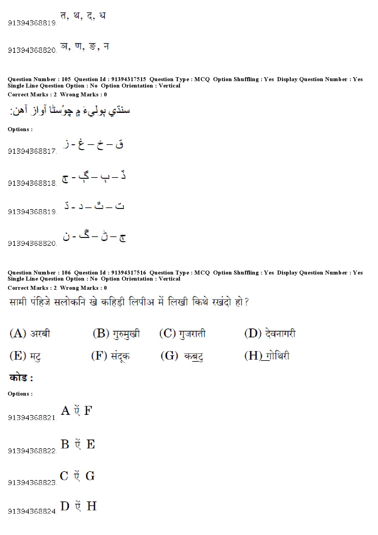 UGC NET Sindhi Question Paper December 2018 83