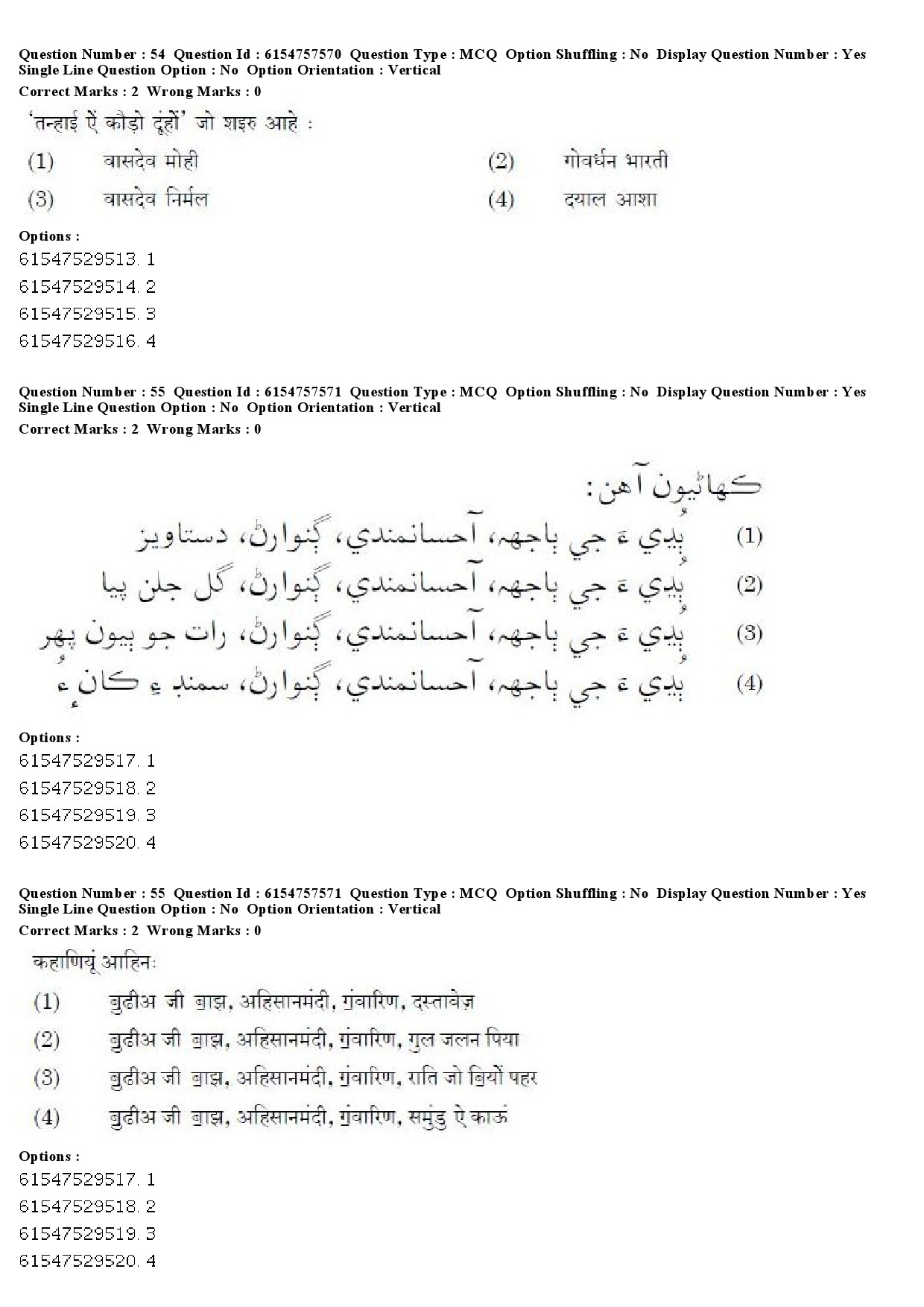 UGC NET Sindhi Question Paper December 2019 49