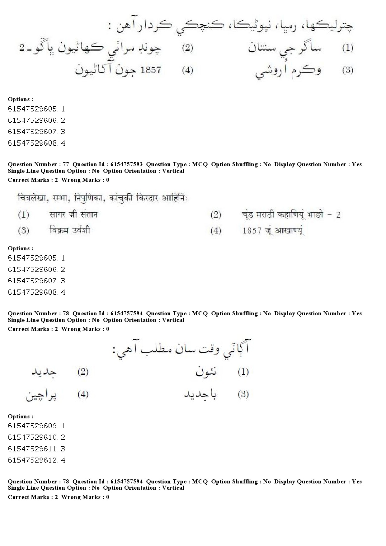 UGC NET Sindhi Question Paper December 2019 64