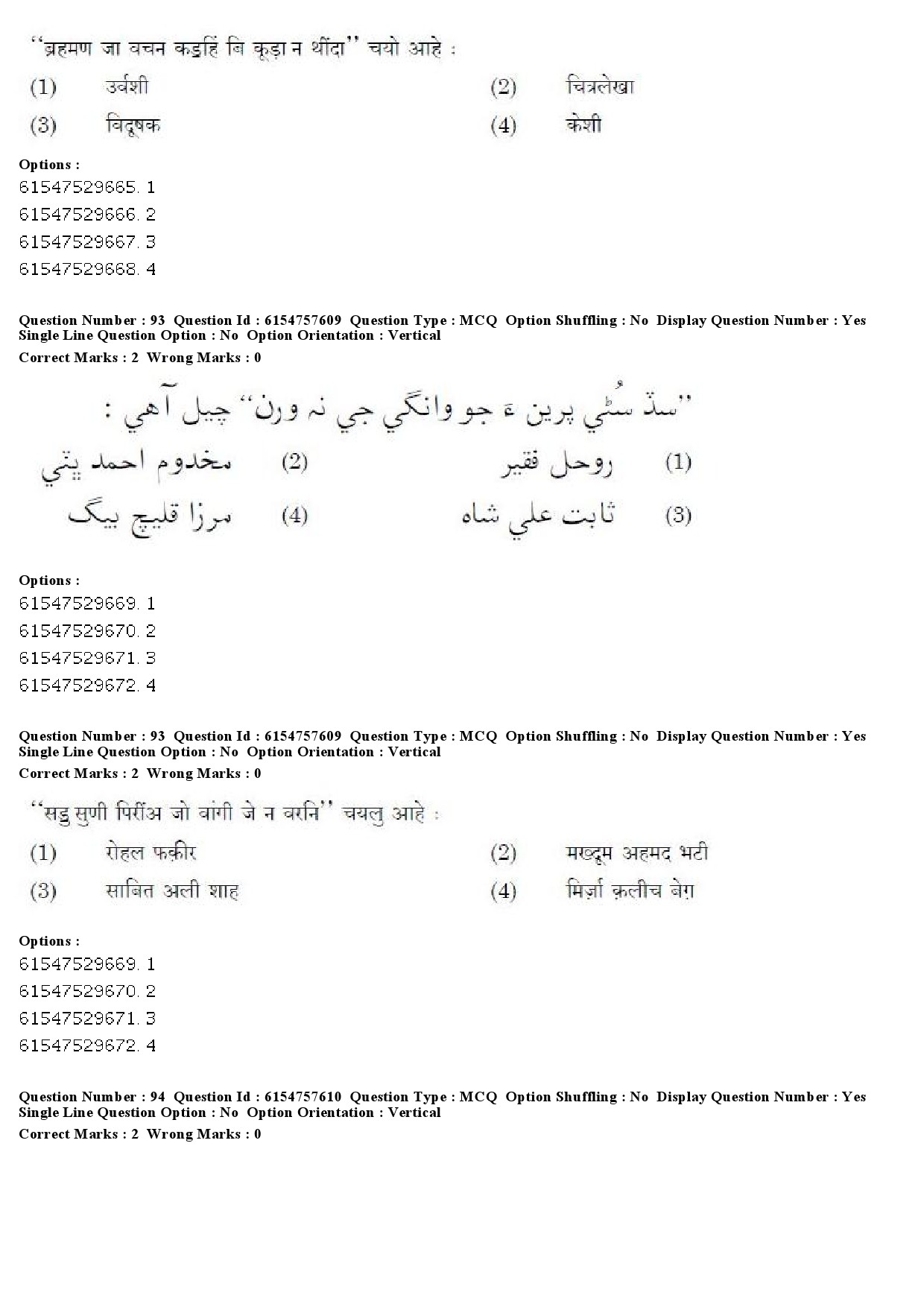 UGC NET Sindhi Question Paper December 2019 74