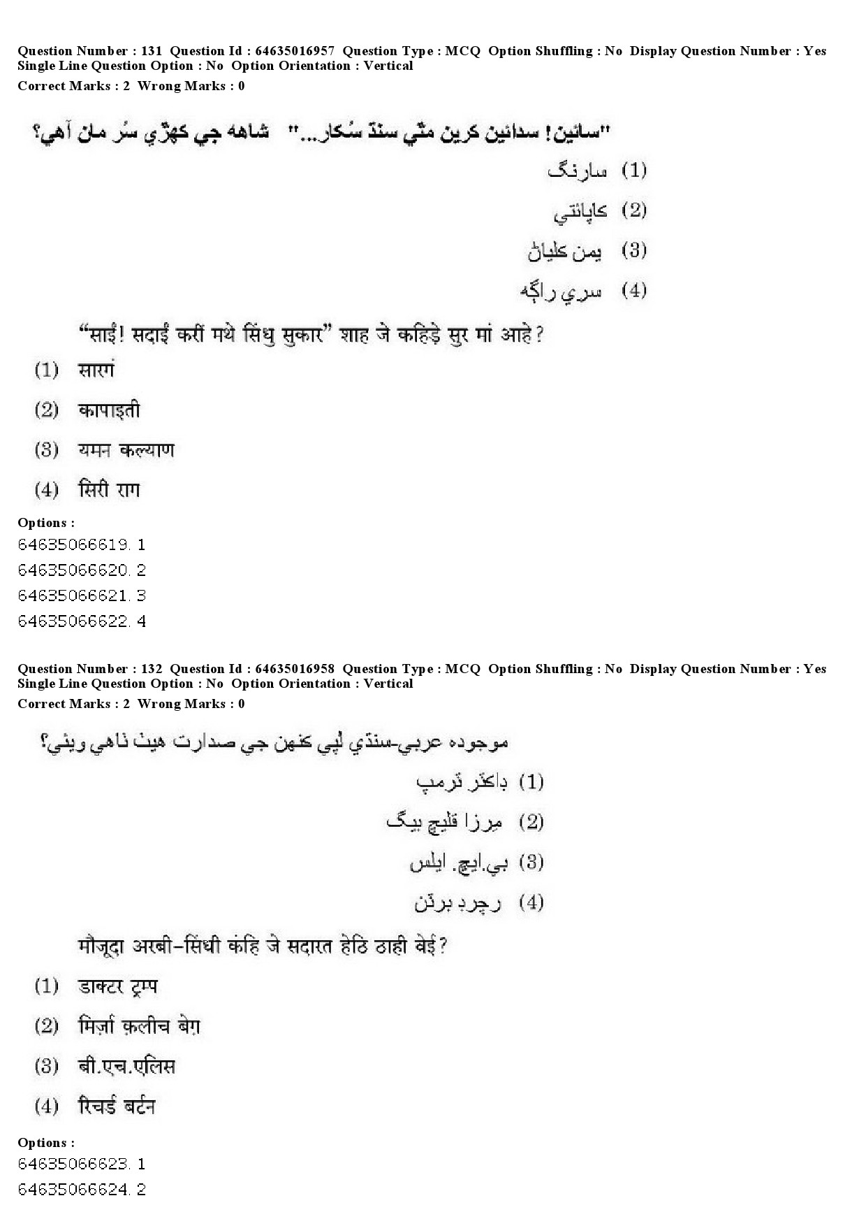 UGC NET Sindhi Question Paper June 2019 145