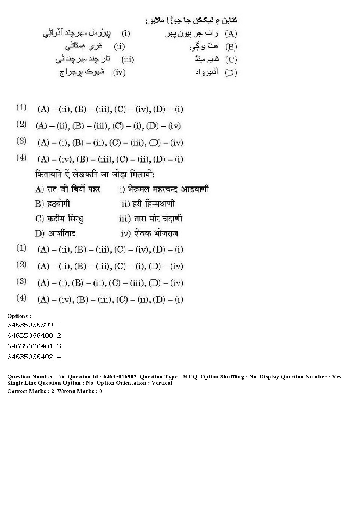 UGC NET Sindhi Question Paper June 2019 69