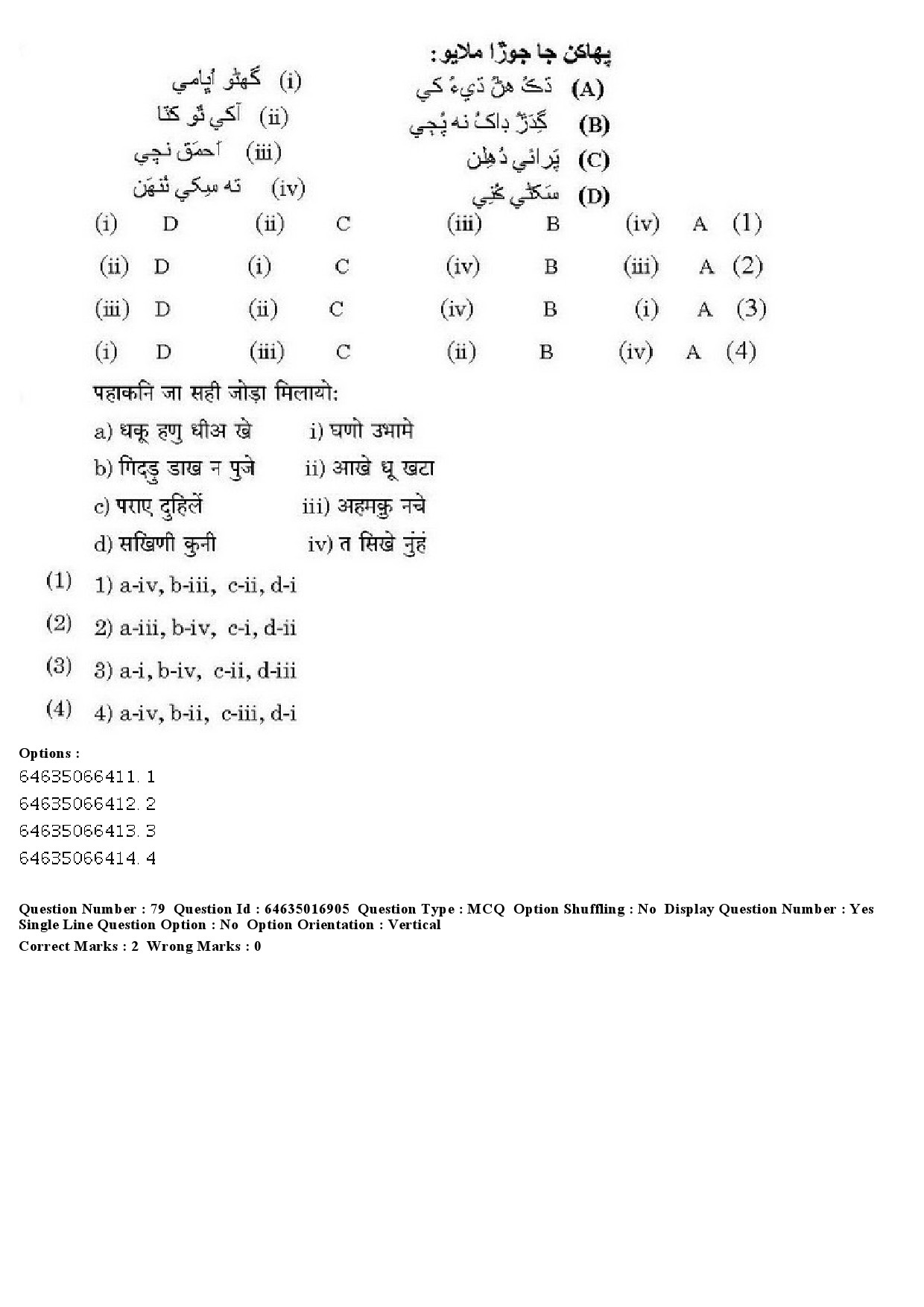 UGC NET Sindhi Question Paper June 2019 74