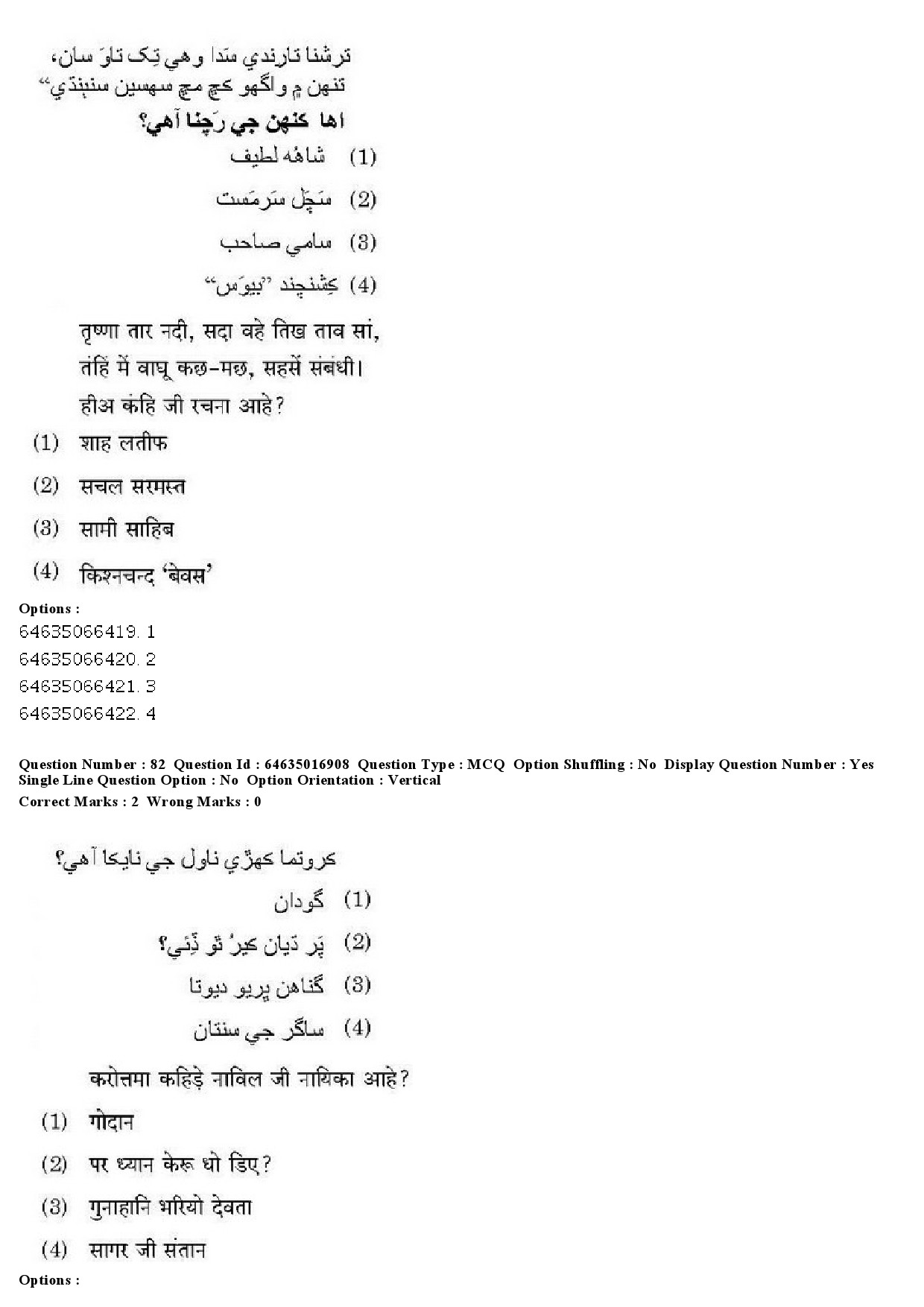 UGC NET Sindhi Question Paper June 2019 79