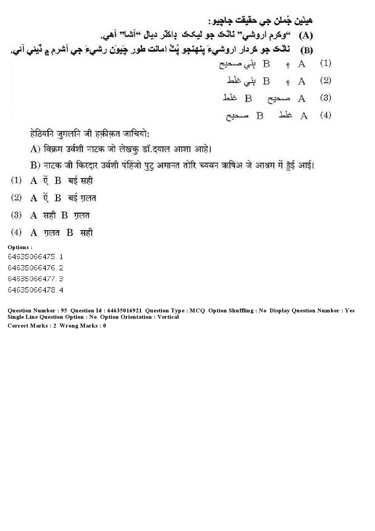 UGC NET Sindhi Question Paper June 2019 97