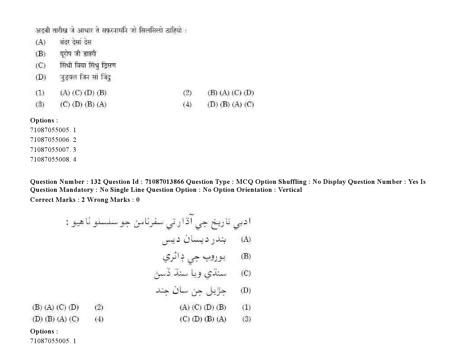 UGC NET Sindhi Question Paper September 2020 171