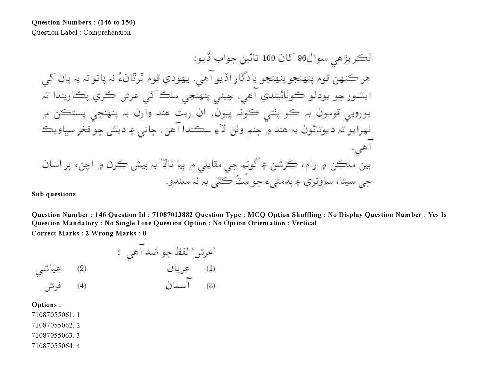 UGC NET Sindhi Question Paper September 2020 191