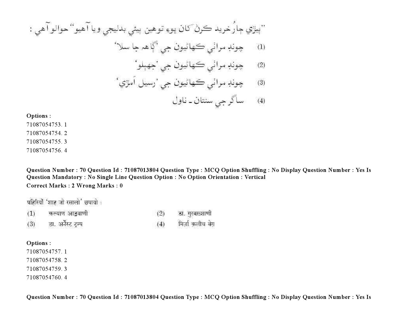 UGC NET Sindhi Question Paper September 2020 96