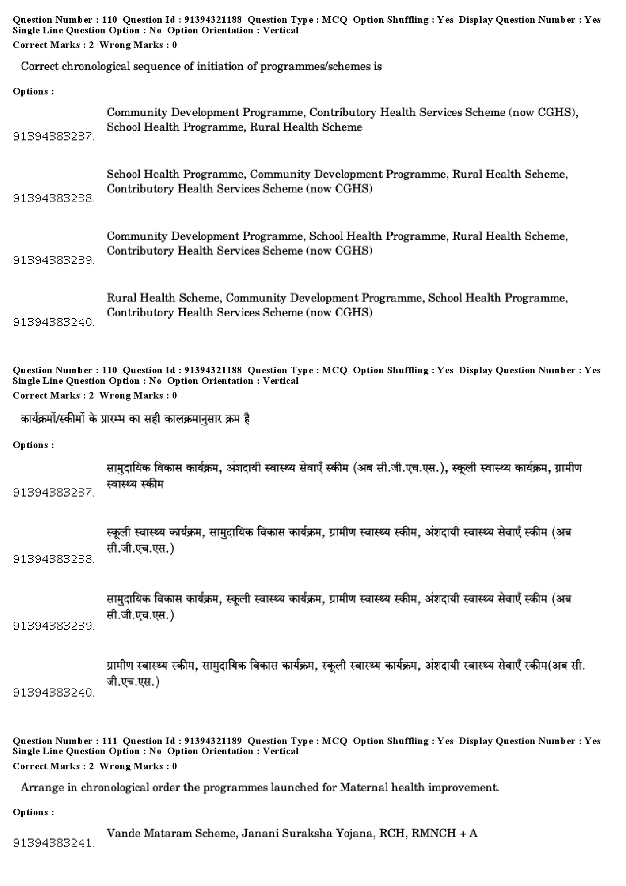 UGC NET Social Medicine And Community Health Question Paper December 2018 101