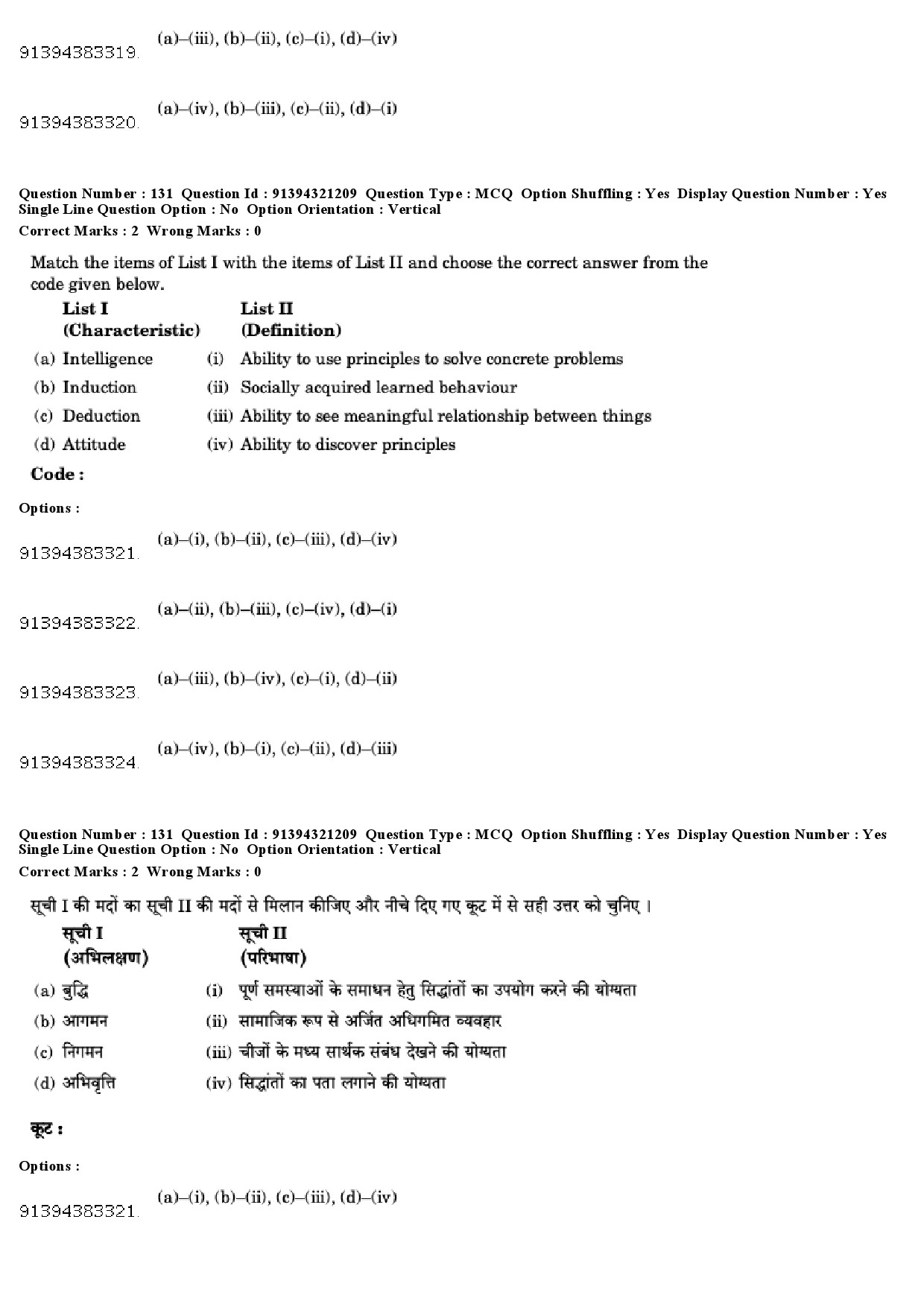 UGC NET Social Medicine And Community Health Question Paper December 2018 120