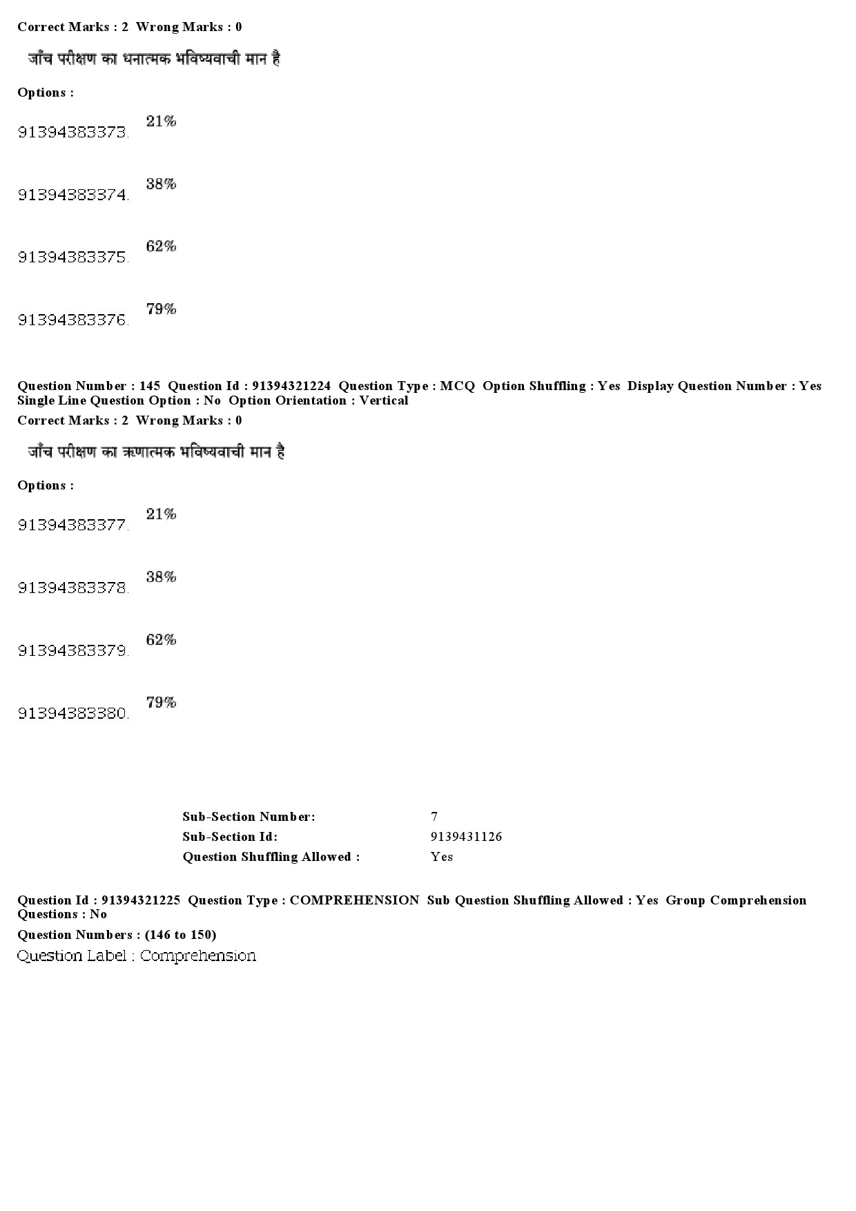 UGC NET Social Medicine And Community Health Question Paper December 2018 134