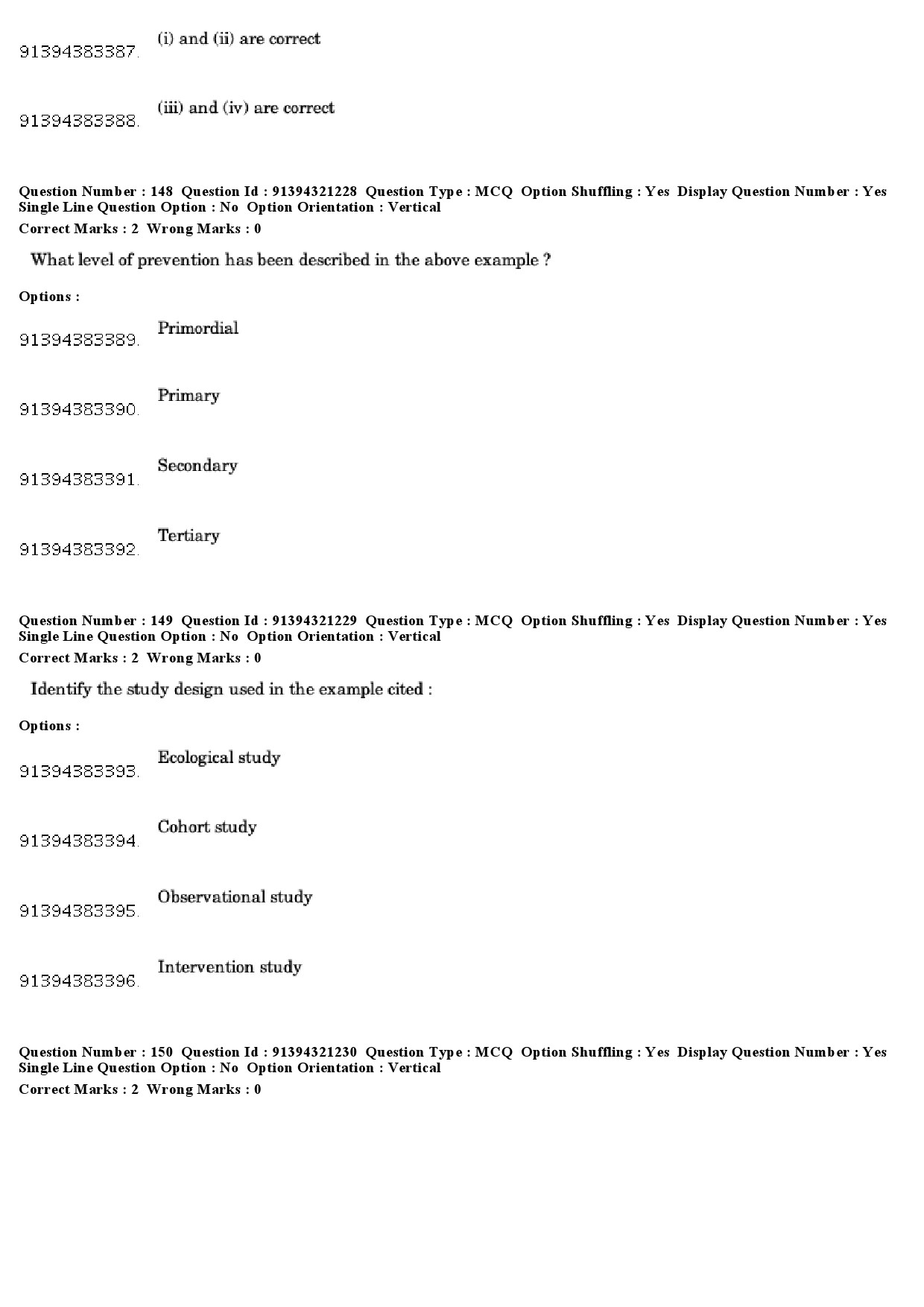 UGC NET Social Medicine And Community Health Question Paper December 2018 136