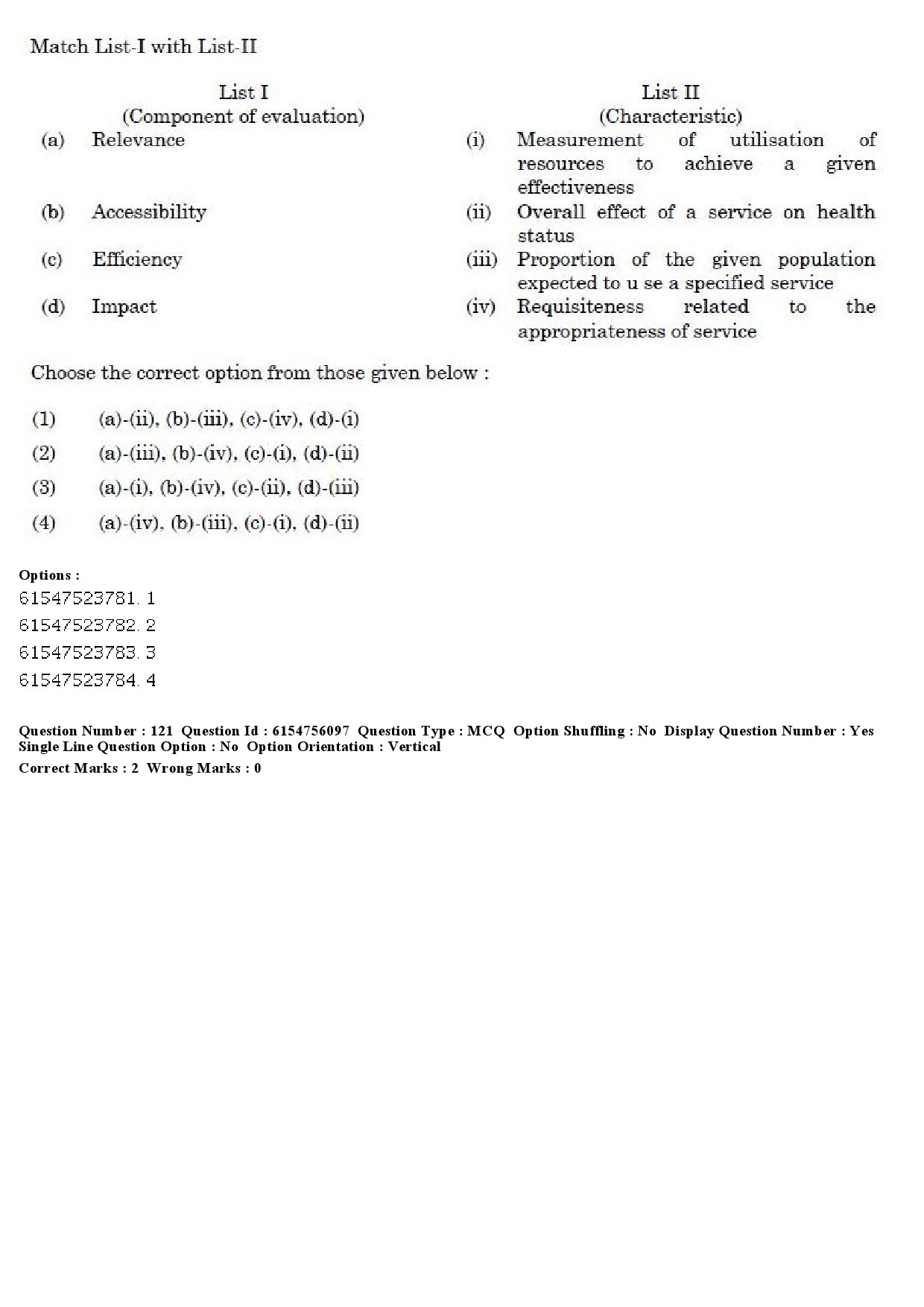 UGC NET Social Medicine And Community Health Question Paper December 2019 107