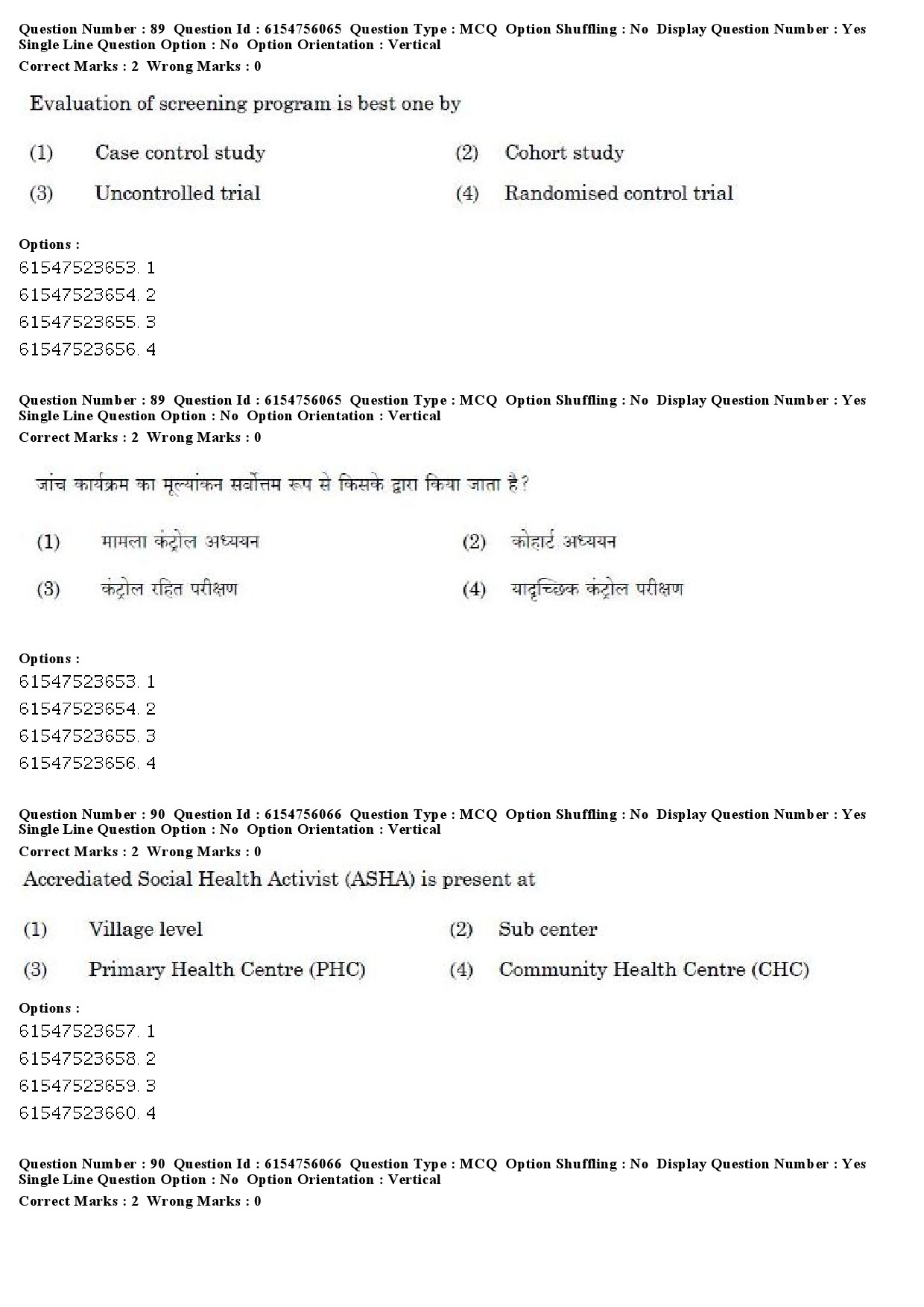 UGC NET Social Medicine And Community Health Question Paper December 2019 73