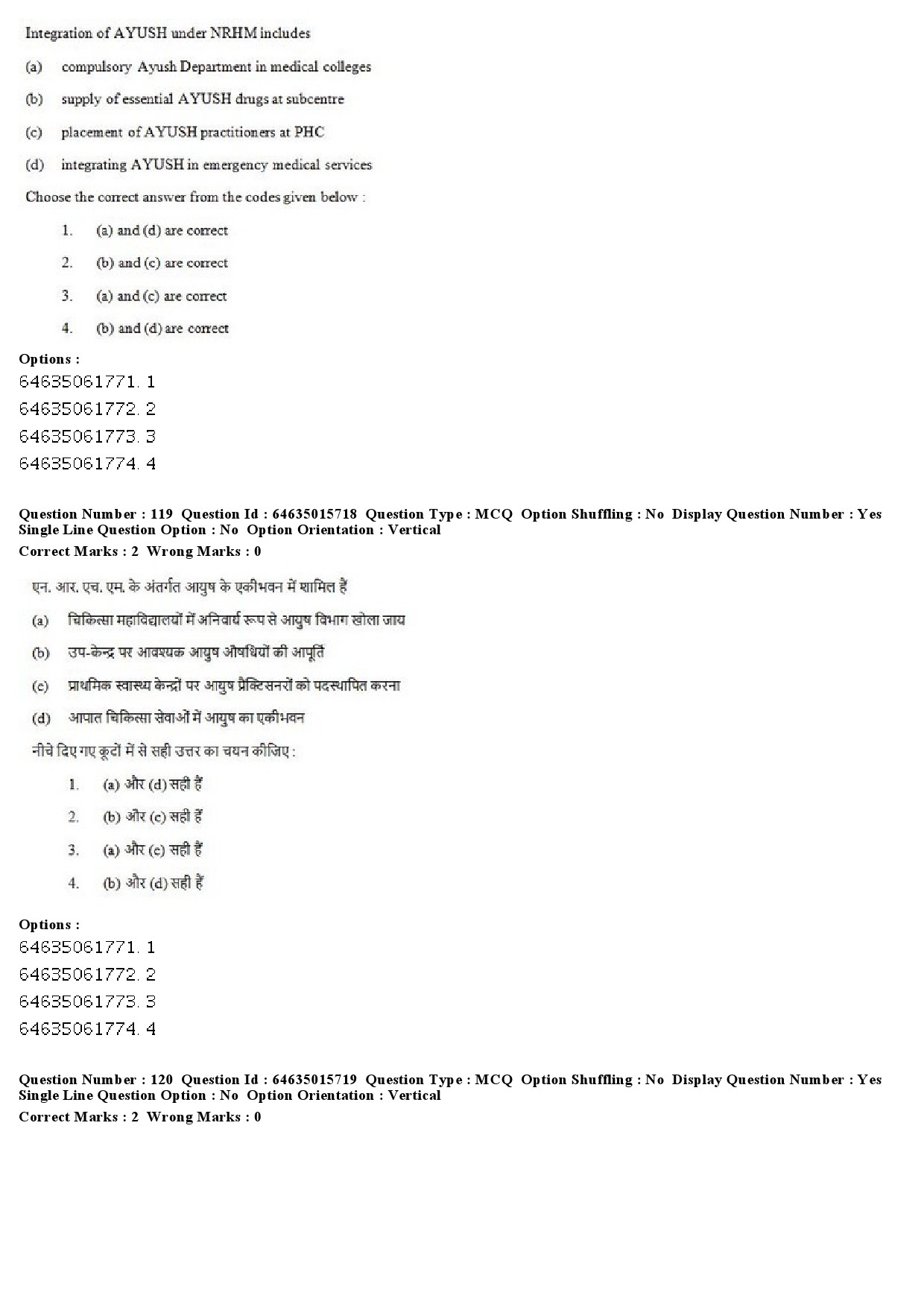 UGC NET Social Medicine And Community Health Question Paper June 2019 100