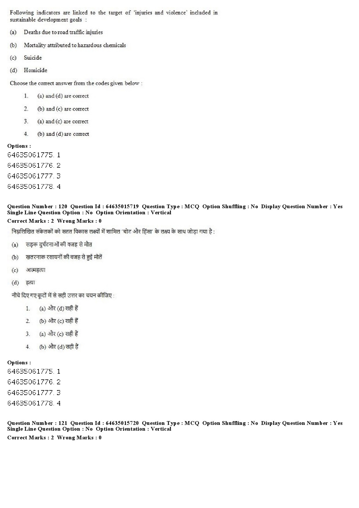 UGC NET Social Medicine And Community Health Question Paper June 2019 101