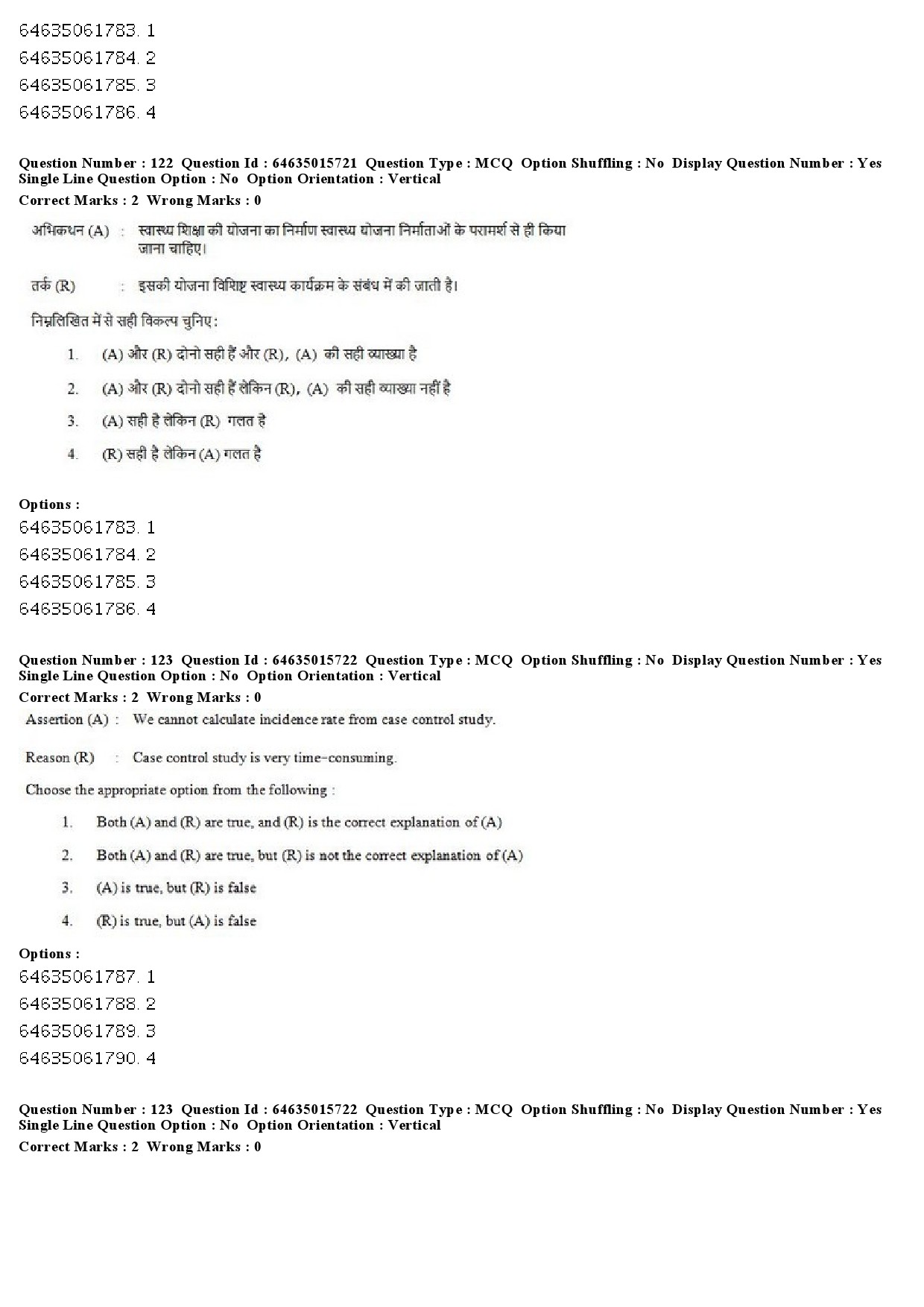 UGC NET Social Medicine And Community Health Question Paper June 2019 103