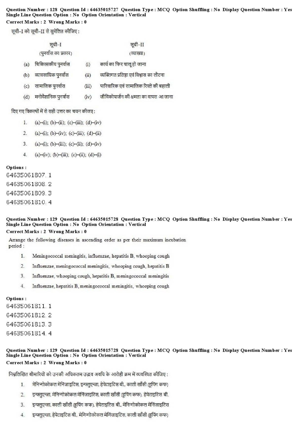 UGC NET Social Medicine And Community Health Question Paper June 2019 108