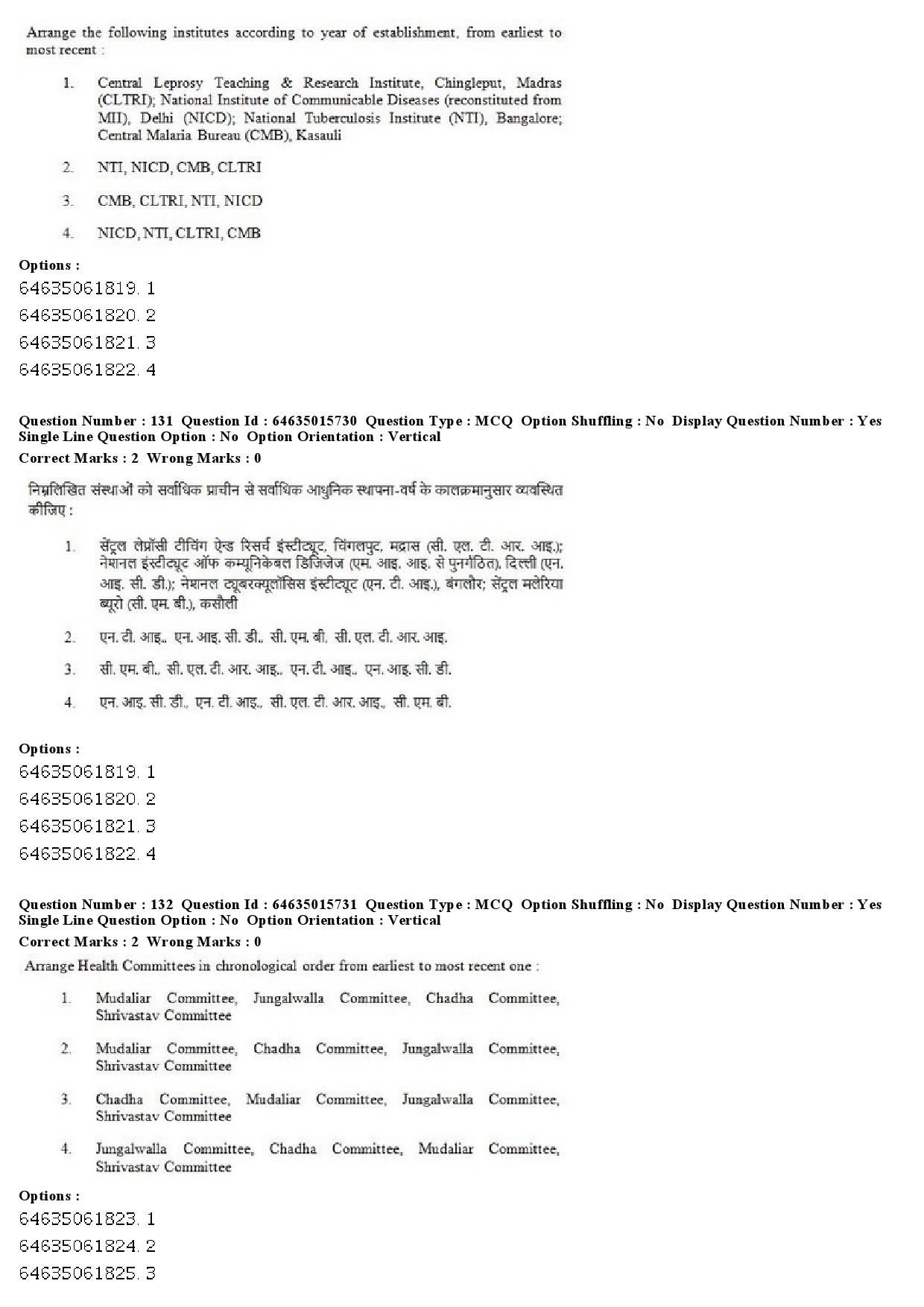 UGC NET Social Medicine And Community Health Question Paper June 2019 110