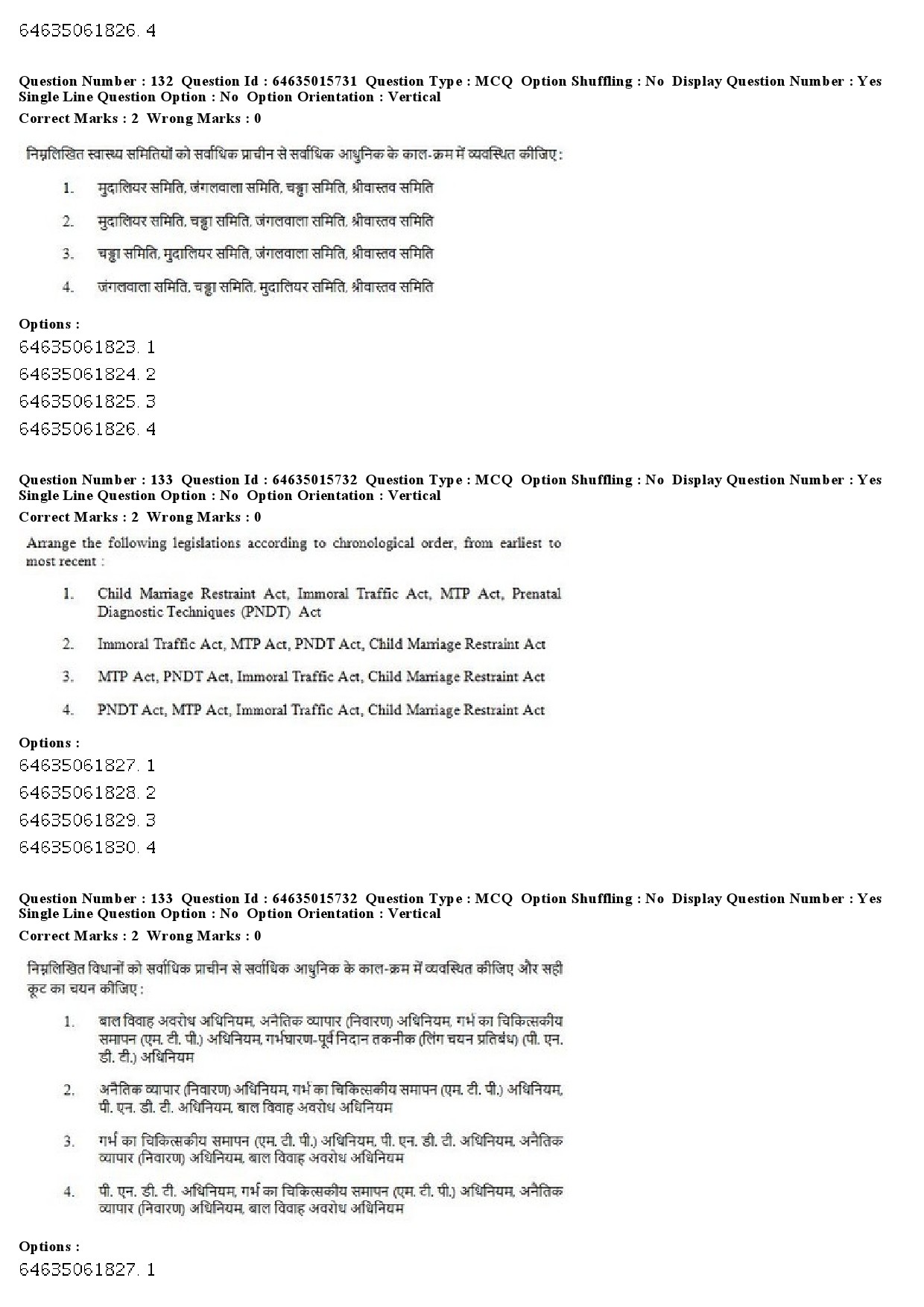 UGC NET Social Medicine And Community Health Question Paper June 2019 111