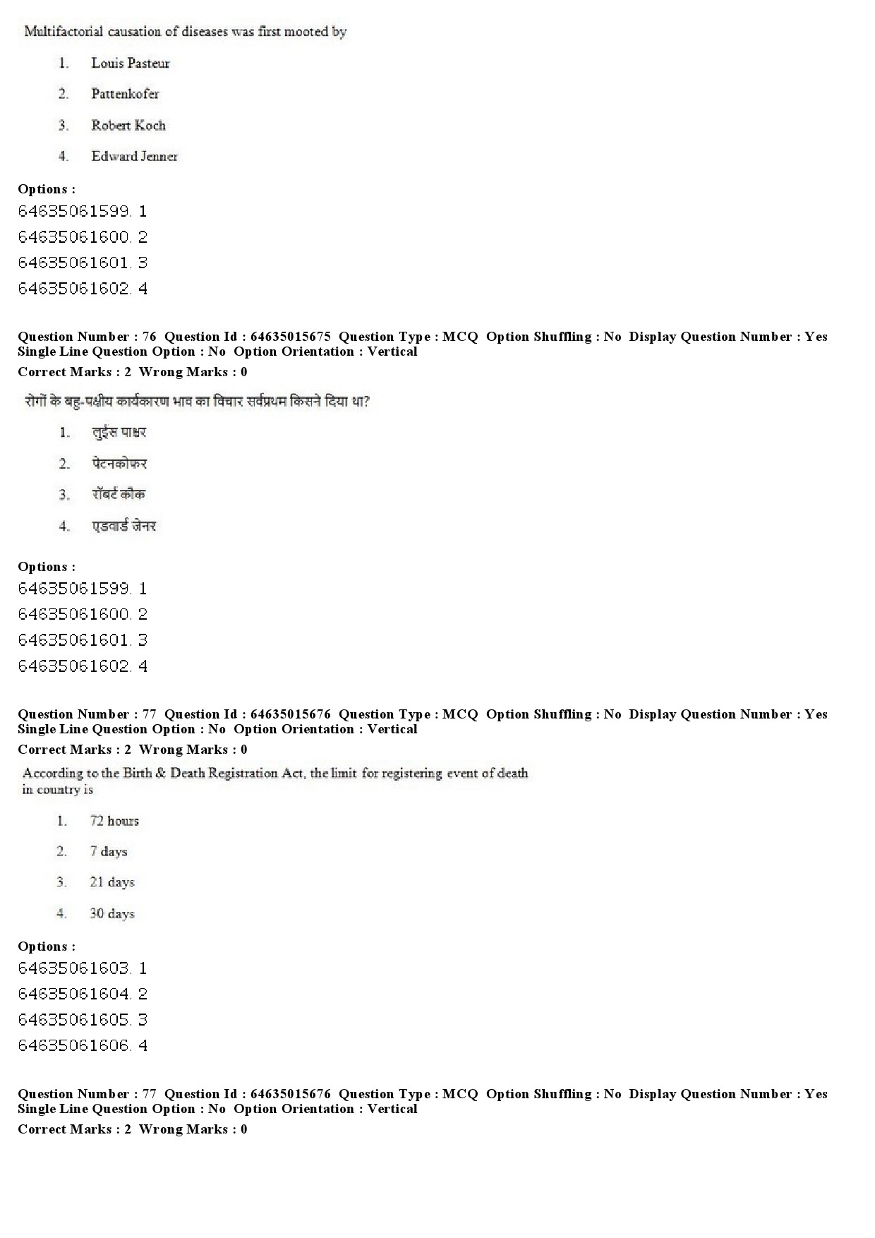 UGC NET Social Medicine And Community Health Question Paper June 2019 66