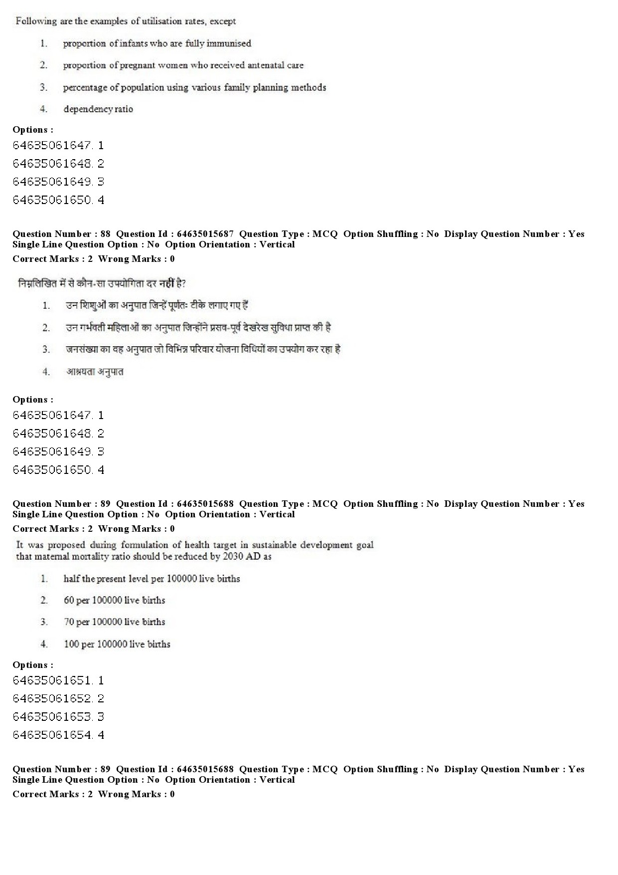 UGC NET Social Medicine And Community Health Question Paper June 2019 74