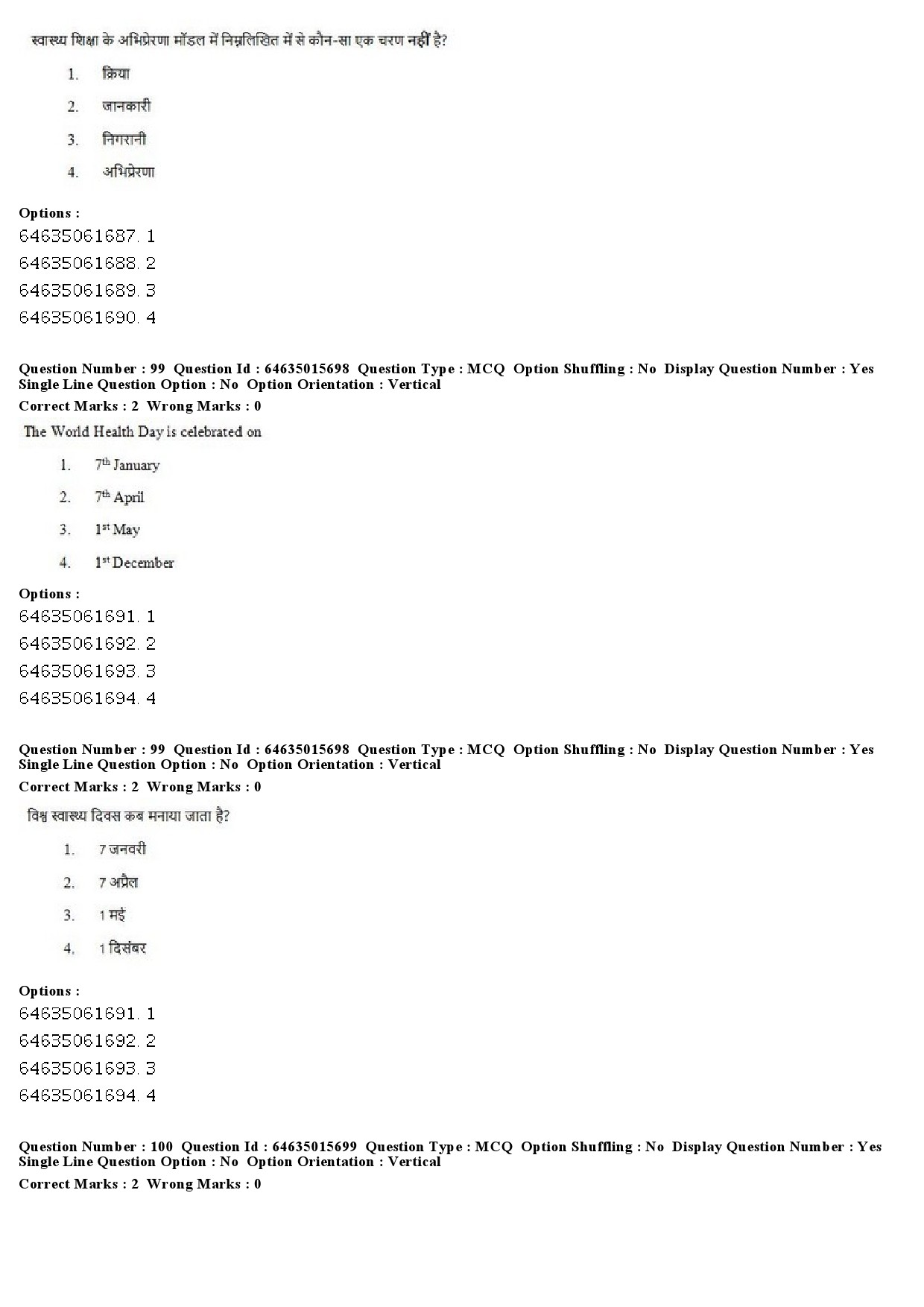 UGC NET Social Medicine And Community Health Question Paper June 2019 81