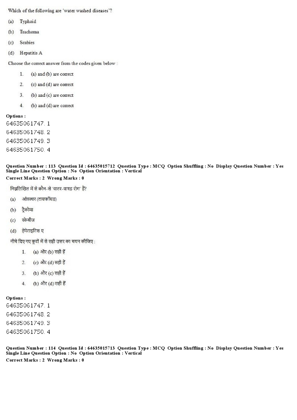 UGC NET Social Medicine And Community Health Question Paper June 2019 94