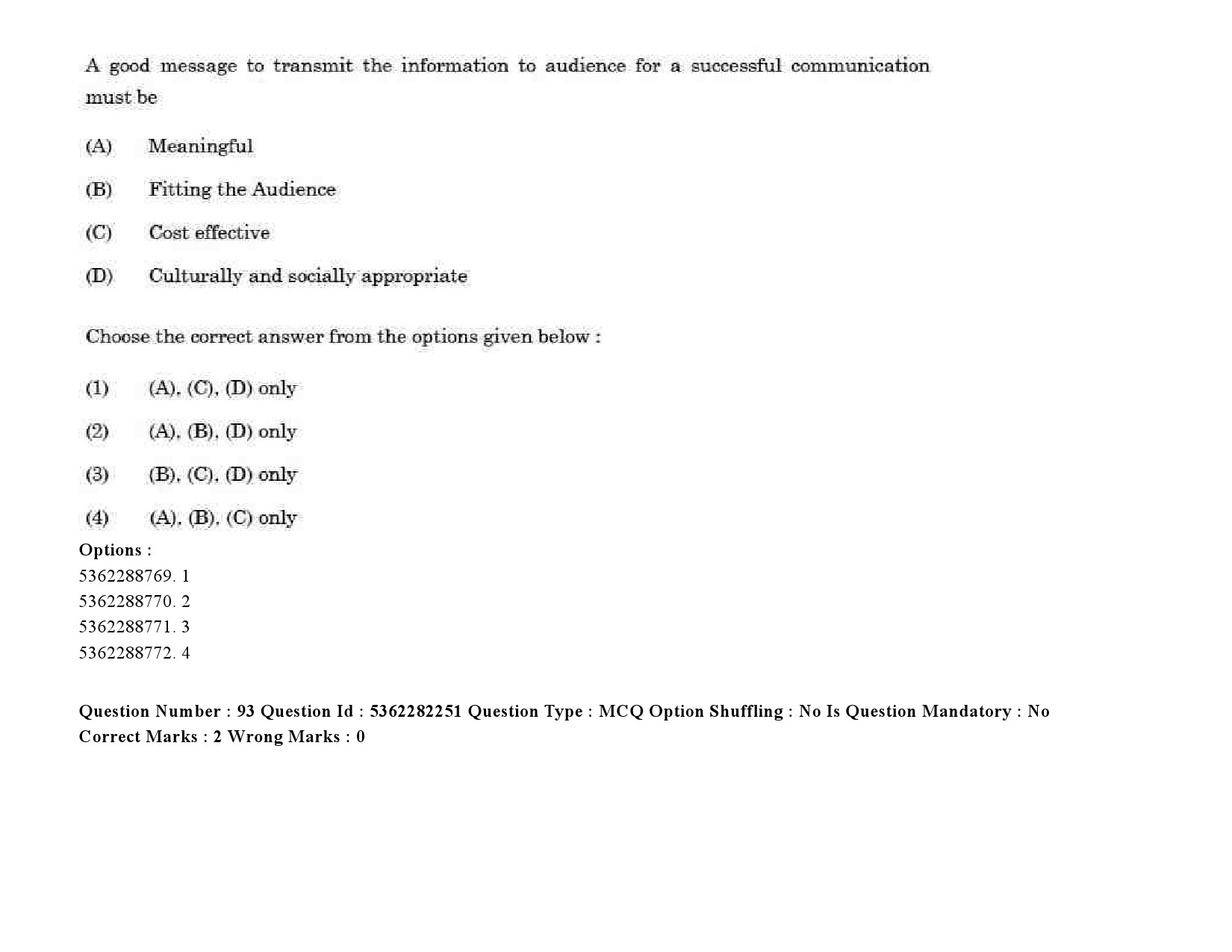 UGC NET Social Medicine And Community Health Question Paper September 2020 112