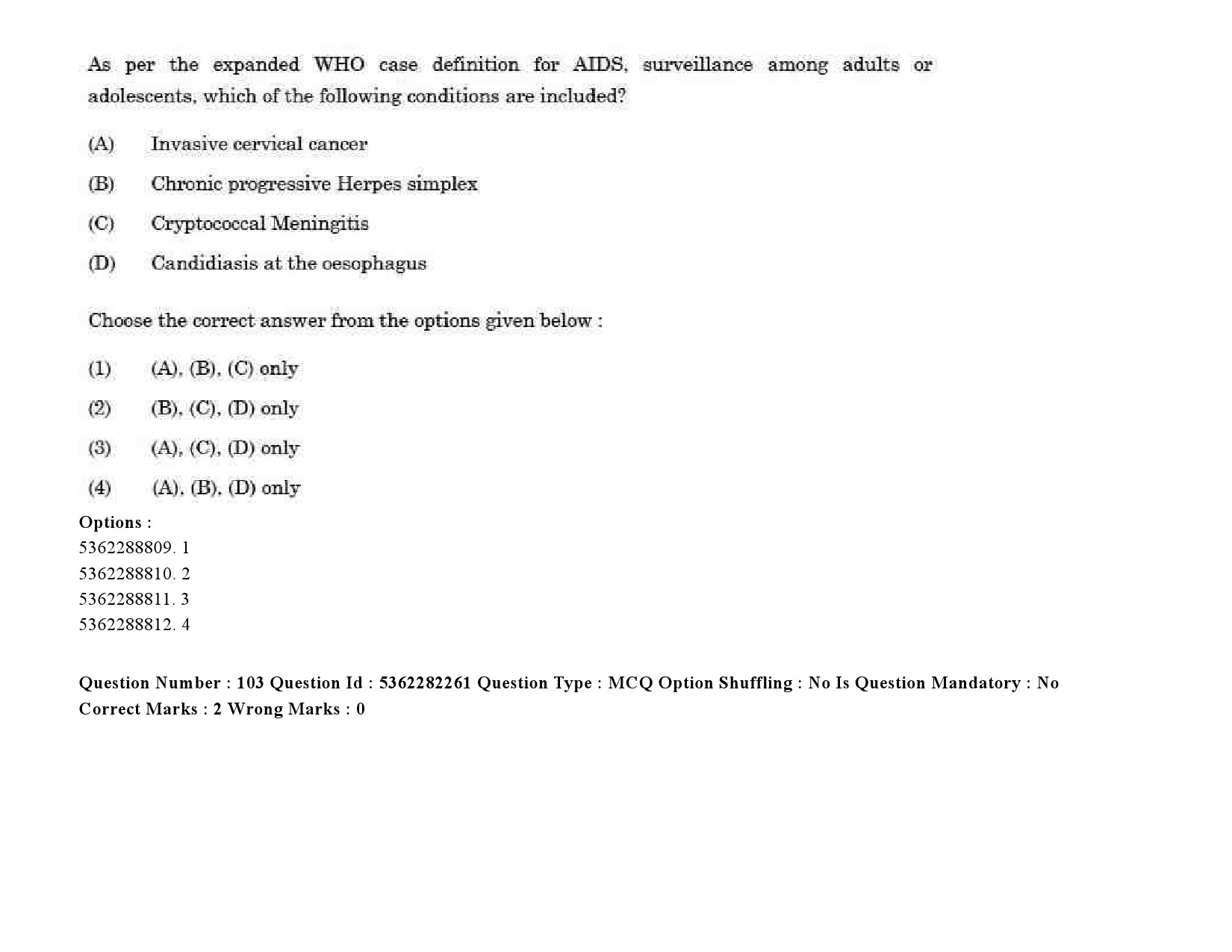 UGC NET Social Medicine And Community Health Question Paper September 2020 132