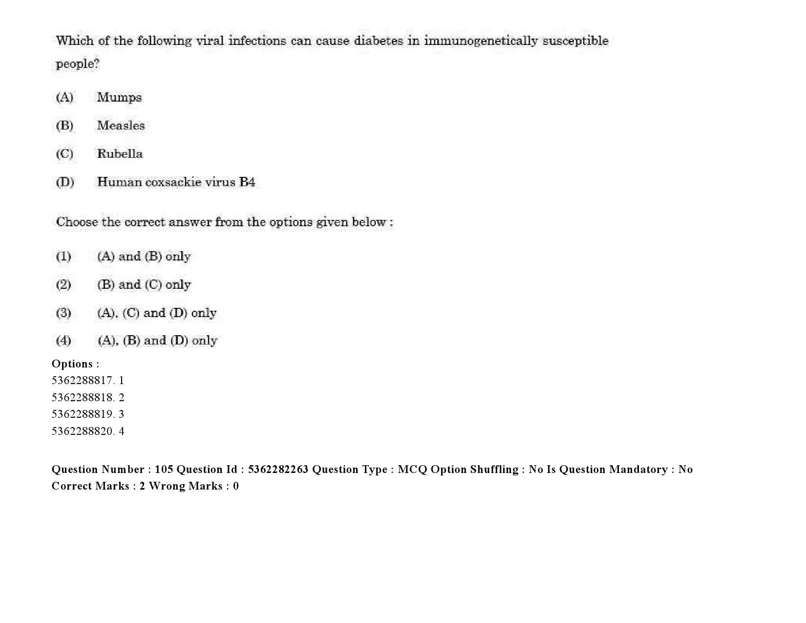 UGC NET Social Medicine And Community Health Question Paper September 2020 136