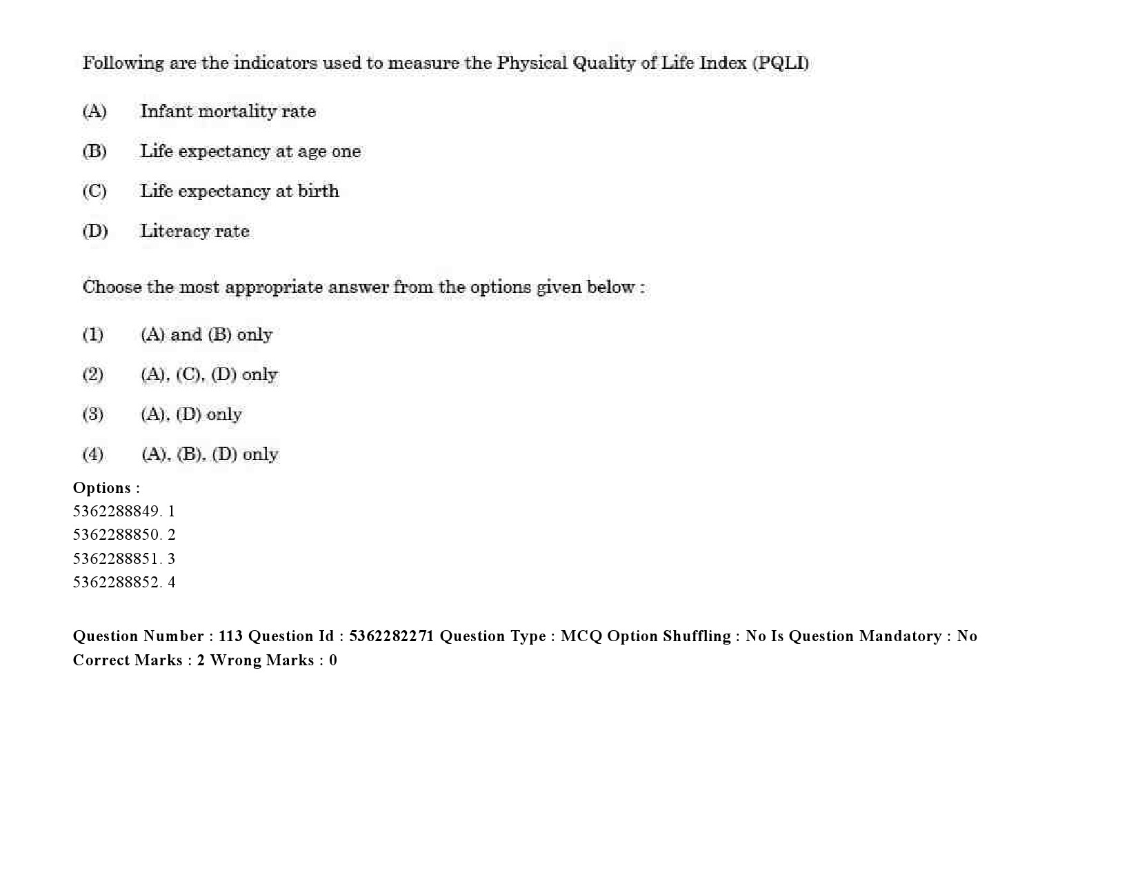 UGC NET Social Medicine And Community Health Question Paper September 2020 152