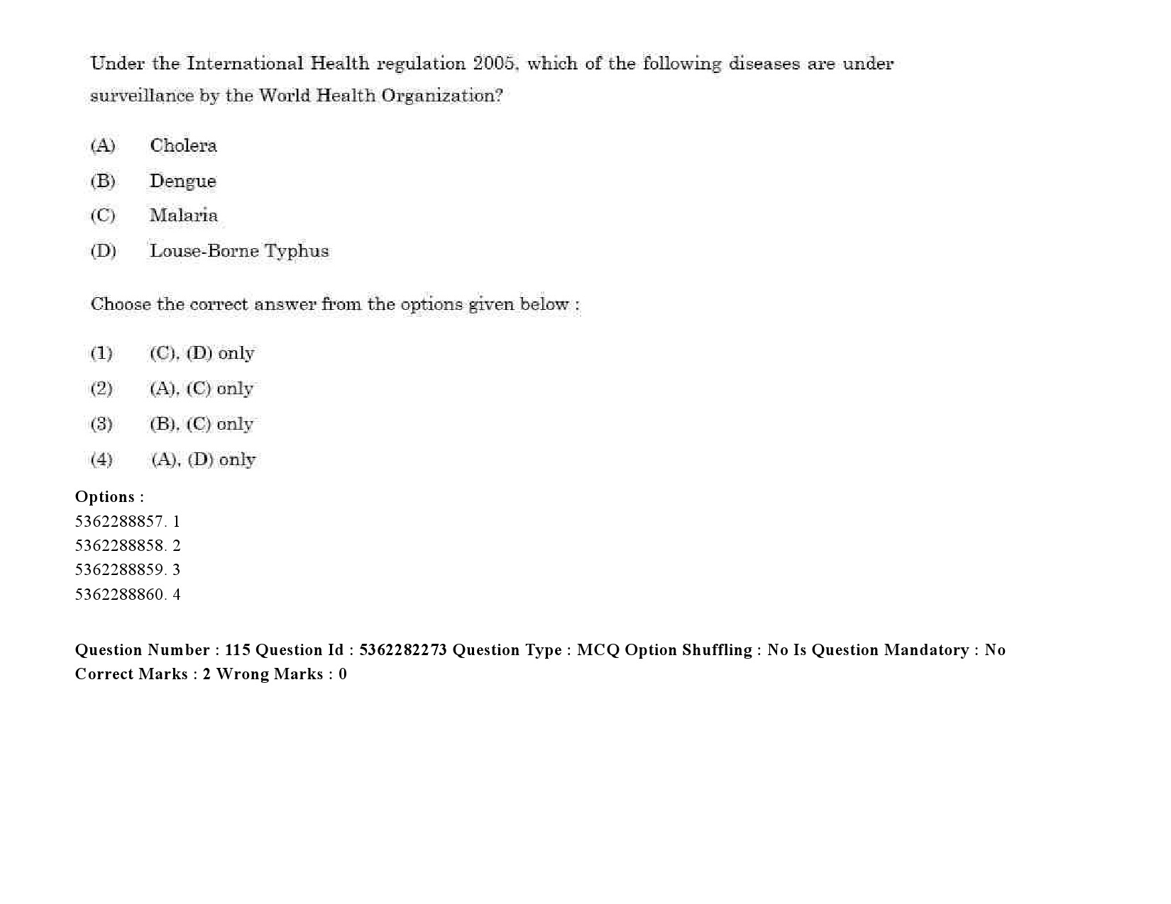 UGC NET Social Medicine And Community Health Question Paper September 2020 156