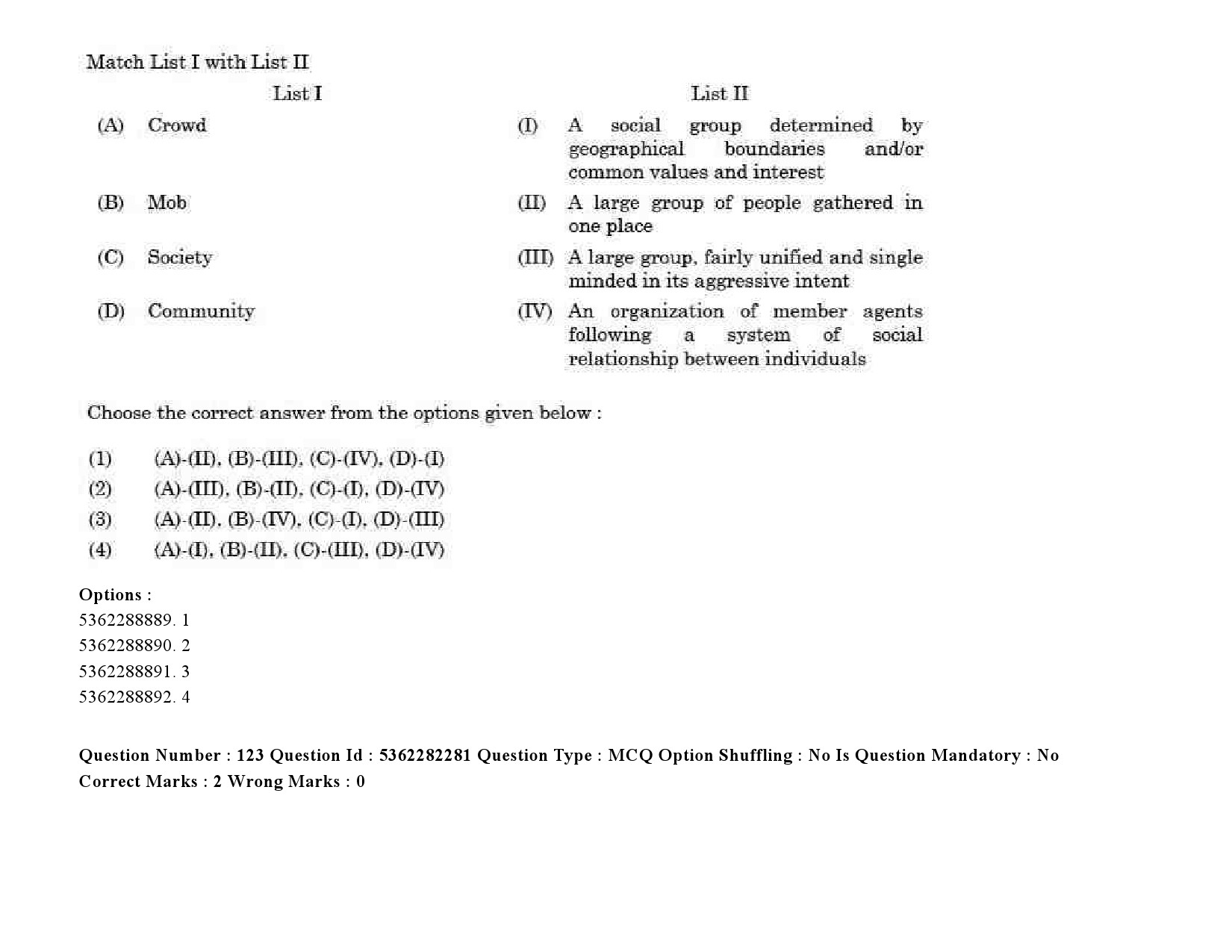 UGC NET Social Medicine And Community Health Question Paper September 2020 172