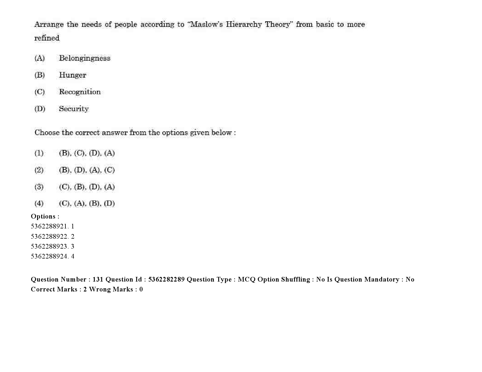 UGC NET Social Medicine And Community Health Question Paper September 2020 188