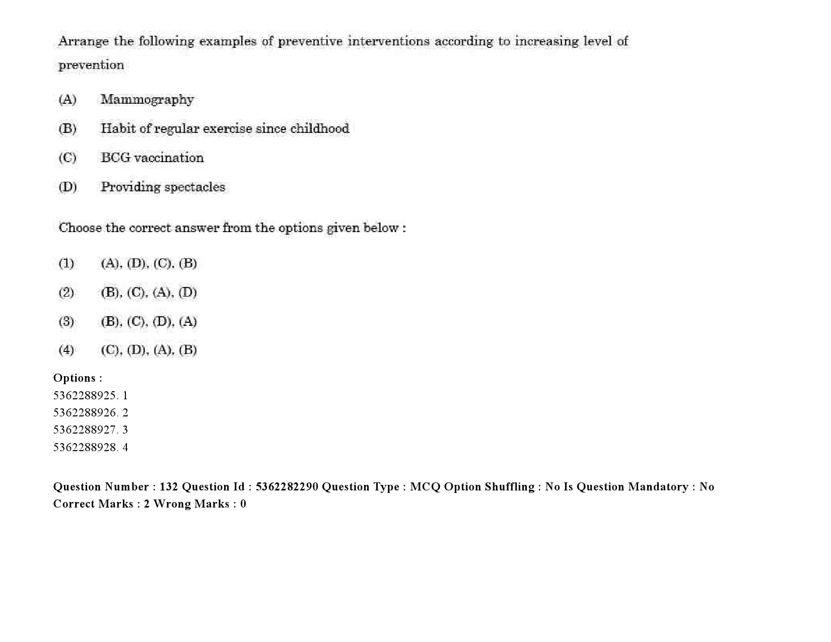 UGC NET Social Medicine And Community Health Question Paper September 2020 190