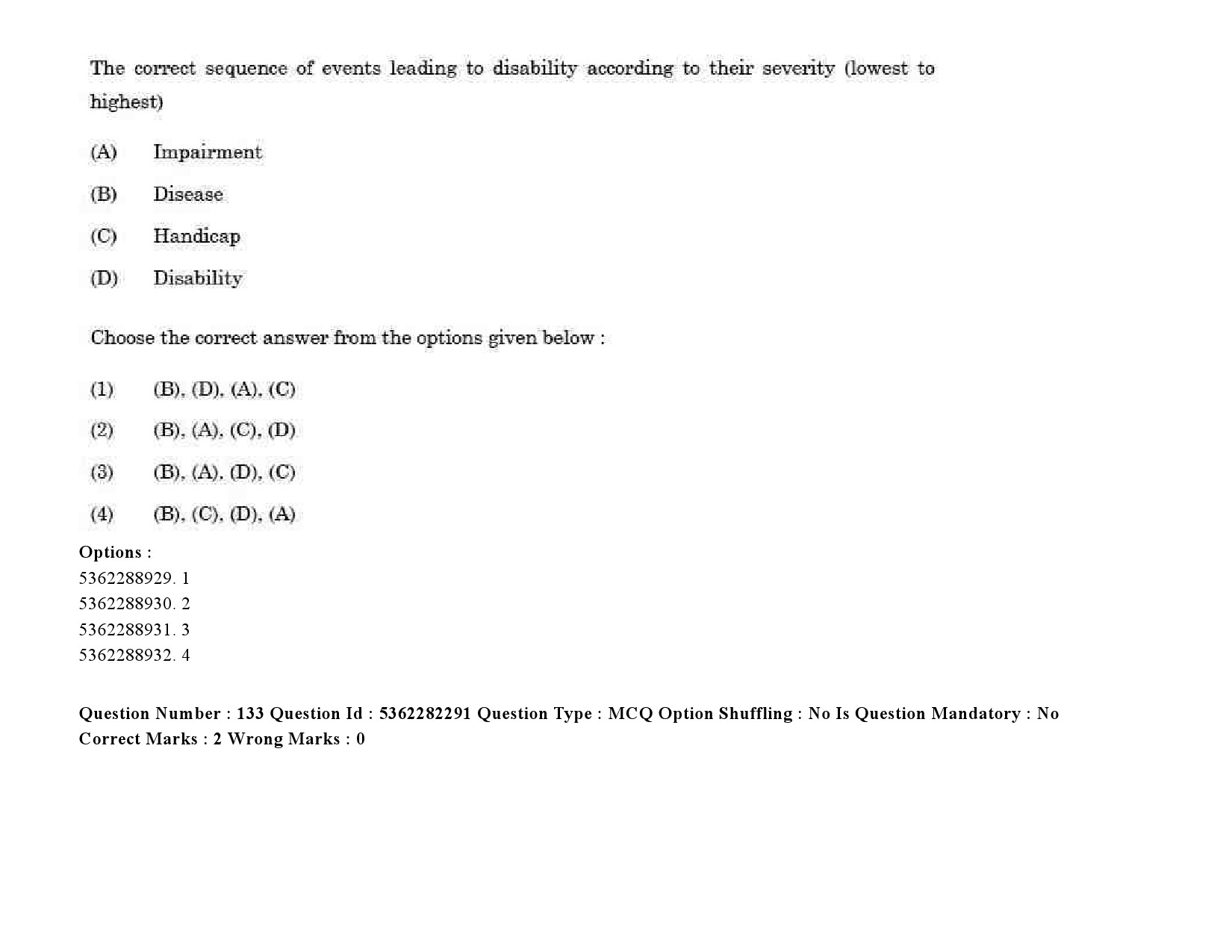 UGC NET Social Medicine And Community Health Question Paper September 2020 192